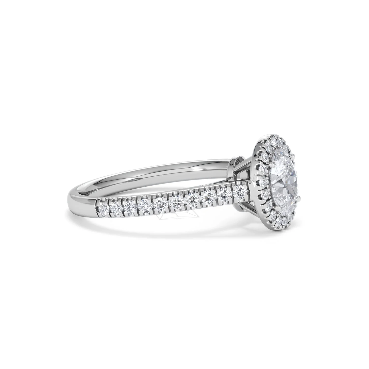 Georgina GIA Oval Diamond Halo Engagement Ring Platinum 1.30ct G/Vs2 - Image 23