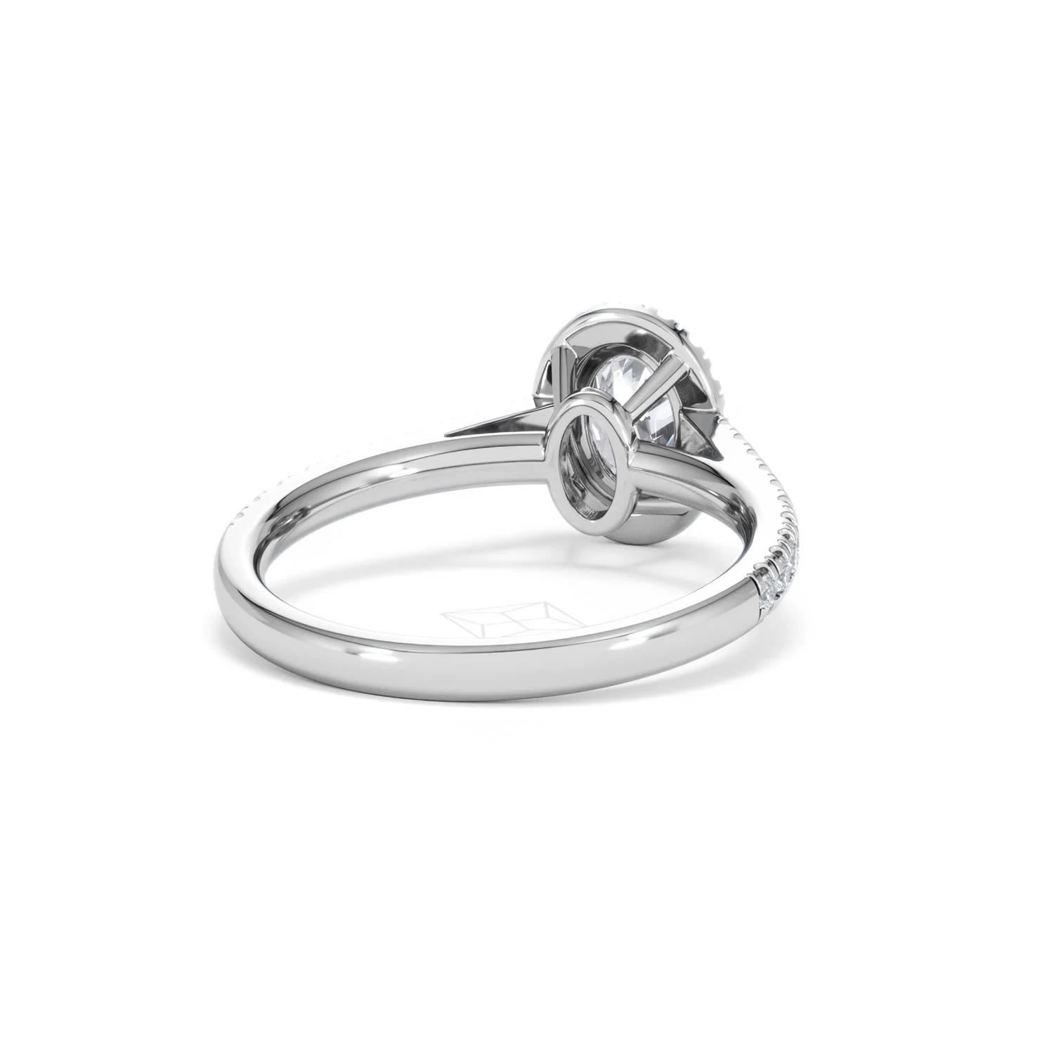 Georgina GIA Oval Diamond Halo Engagement Ring Platinum 1.30ct G/Vs2 - Image 45