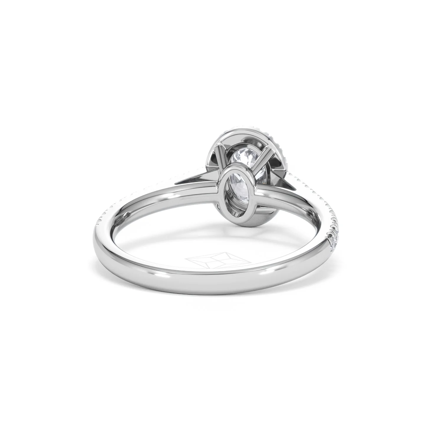 Georgina GIA Oval Diamond Halo Engagement Ring Platinum 1.30ct G/Vs2 - Image 47