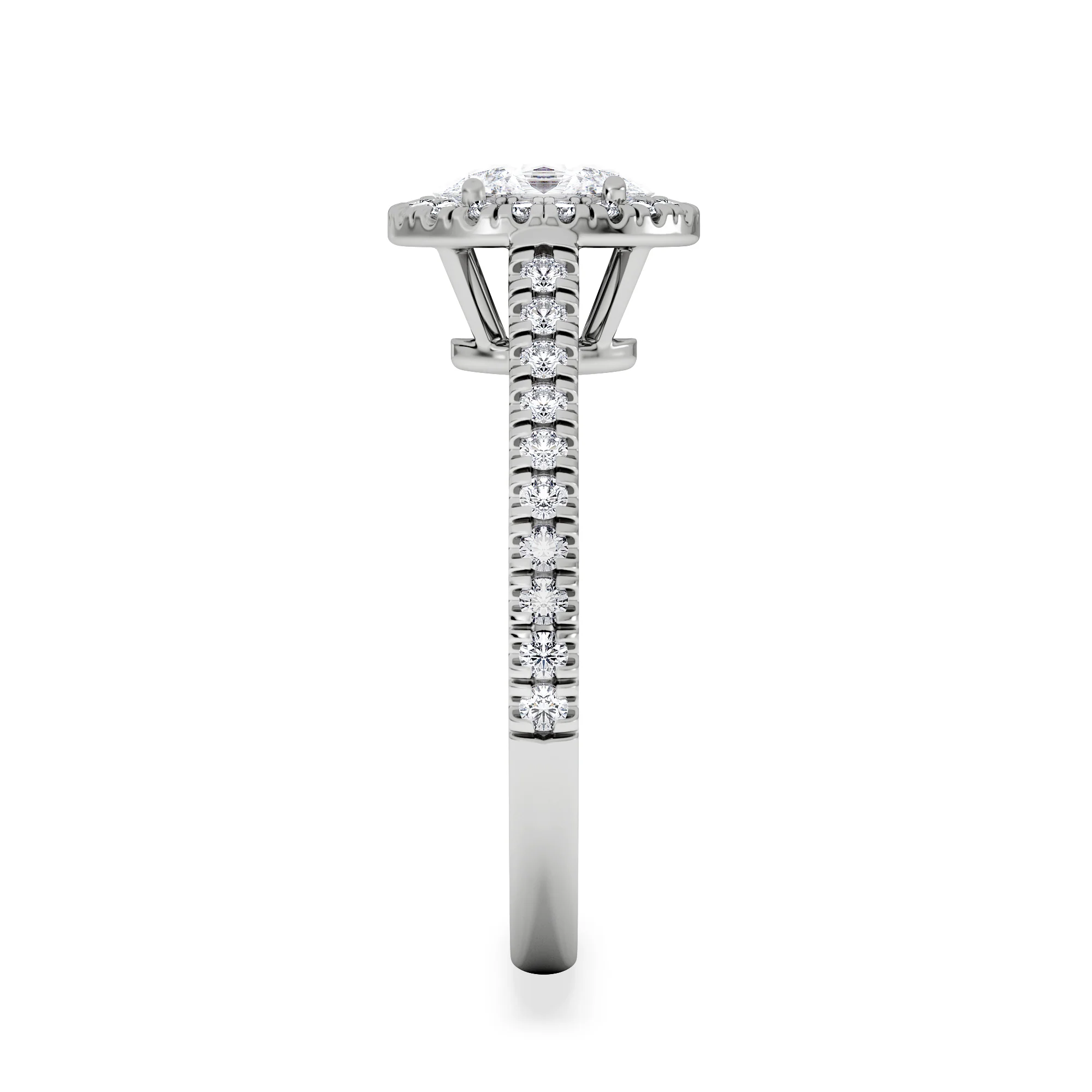 Georgina GIA Oval Diamond Halo Engagement Ring Platinum 1.30ct G/Vs2 - Image 5