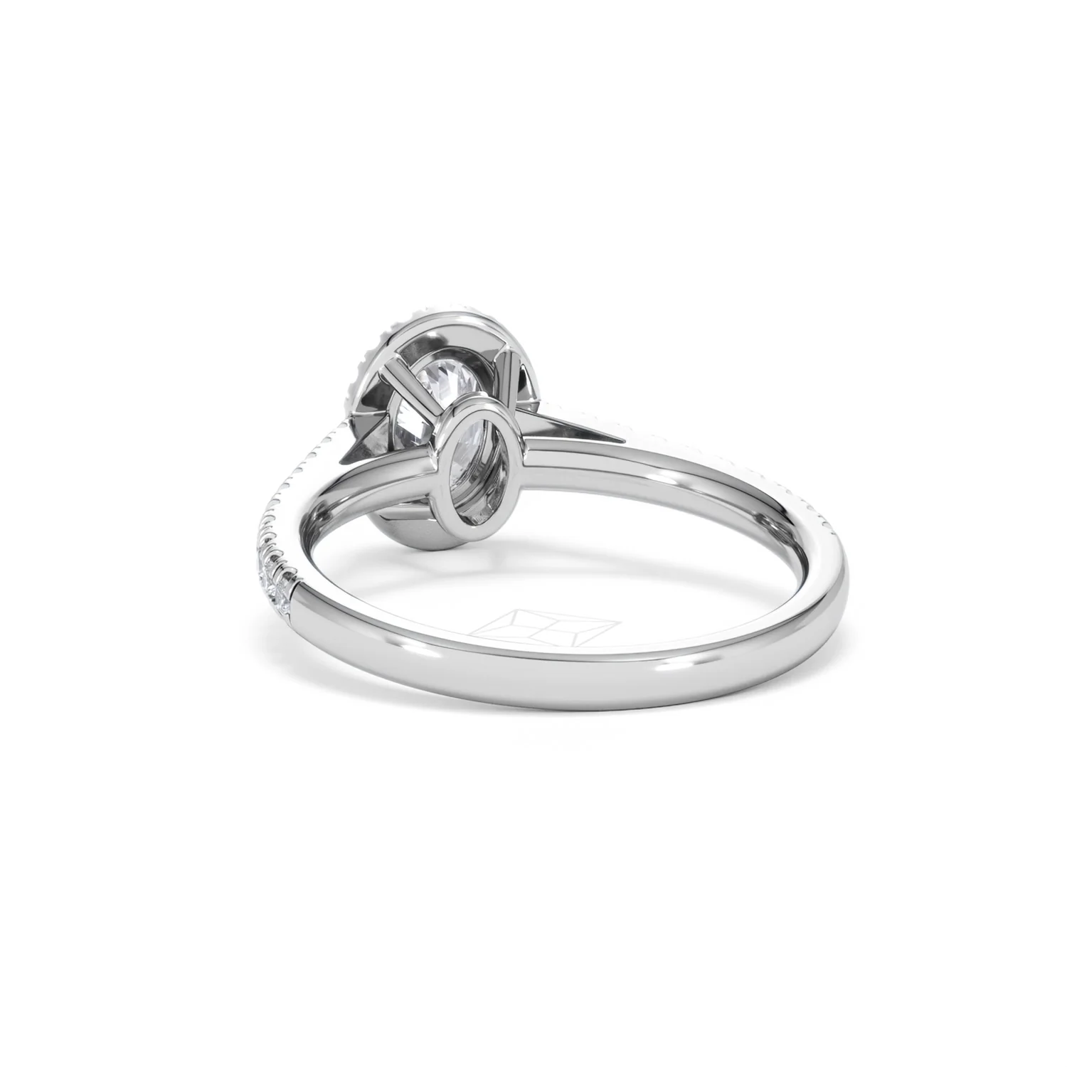 Georgina GIA Oval Diamond Halo Engagement Ring Platinum 1.30ct G/Vs2 - Image 54