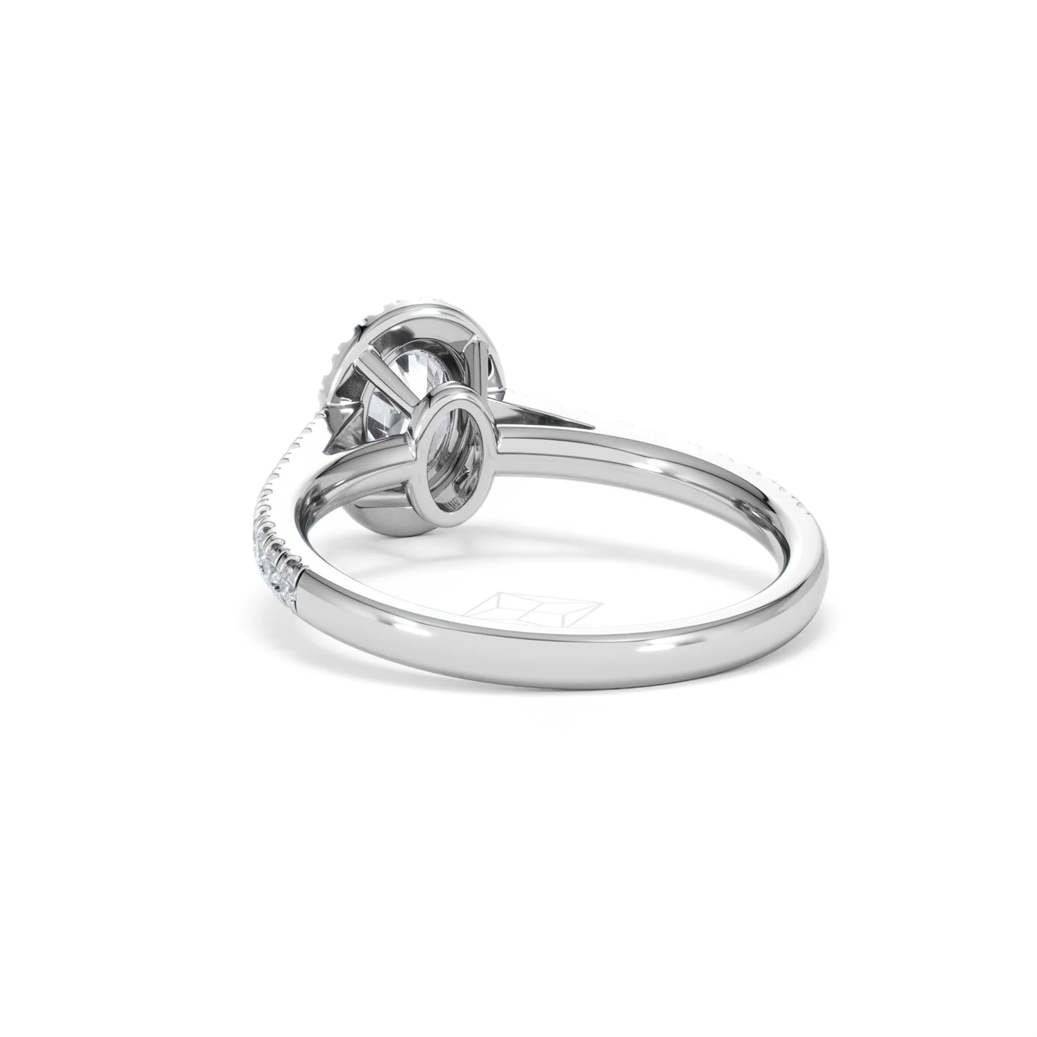 Georgina GIA Oval Diamond Halo Engagement Ring Platinum 1.30ct G/Vs2 - Image 55