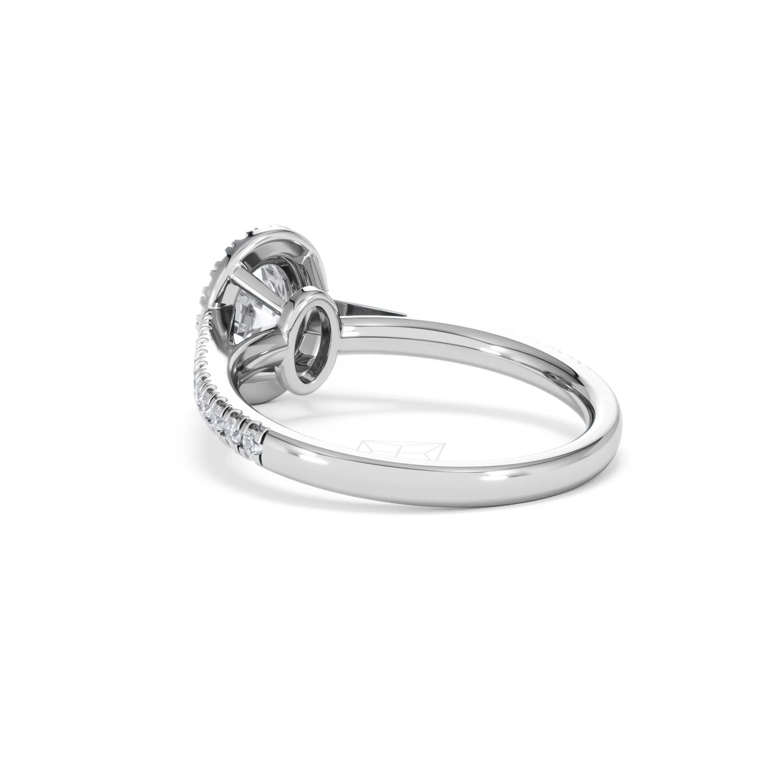 Georgina GIA Oval Diamond Halo Engagement Ring Platinum 1.30ct G/Vs2 - Image 58