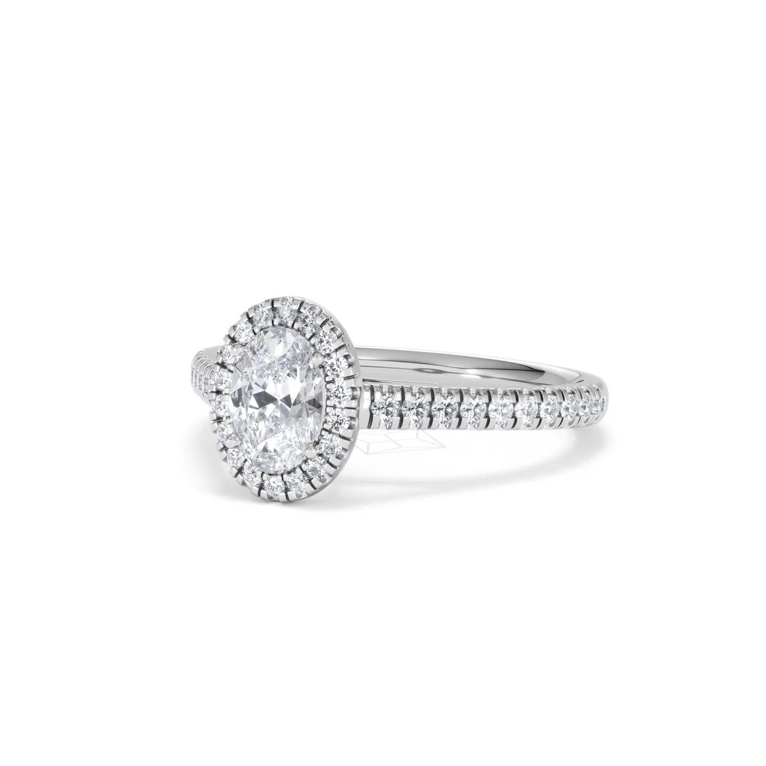 Georgina GIA Oval Diamond Halo Engagement Ring Platinum 1.30ct G/Vs2 - Image 84