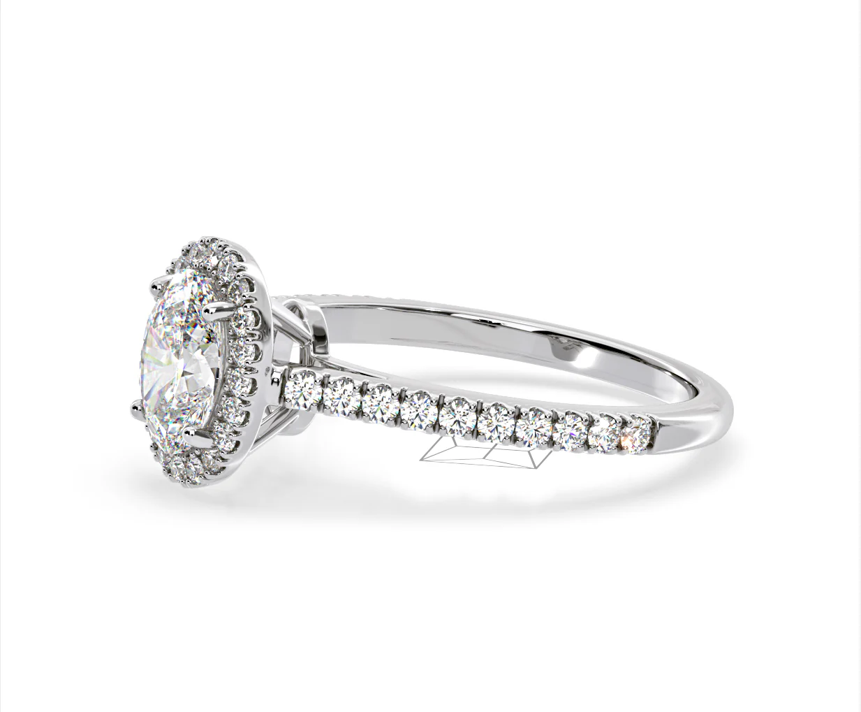 Georgina GIA Oval Diamond Halo Engagement Ring Platinum 1.55ct G/VS1 - Image 20
