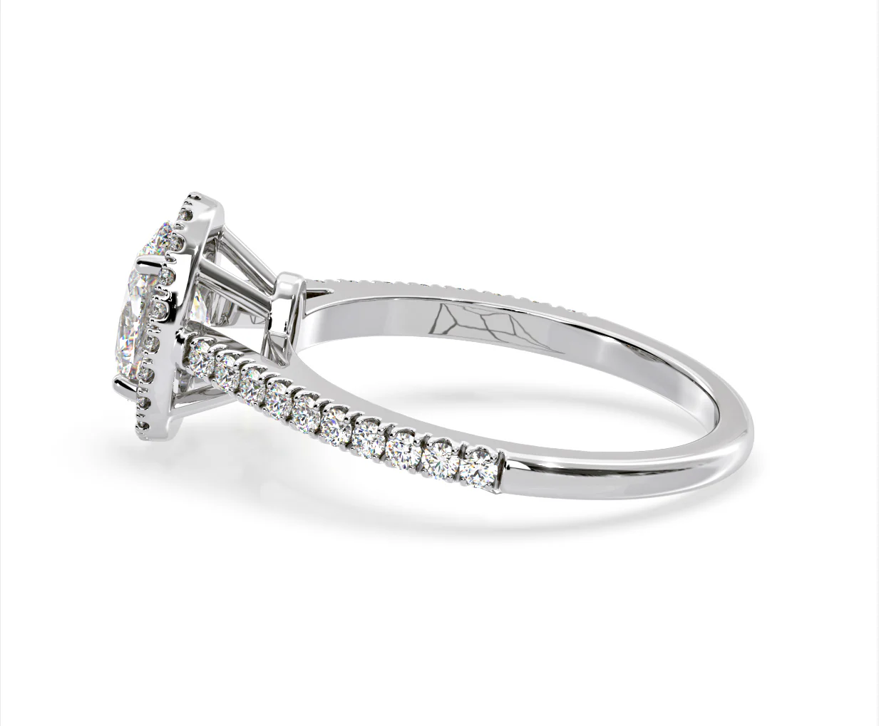 Georgina GIA Oval Diamond Halo Engagement Ring Platinum 1.55ct G/VS1 - Image 29