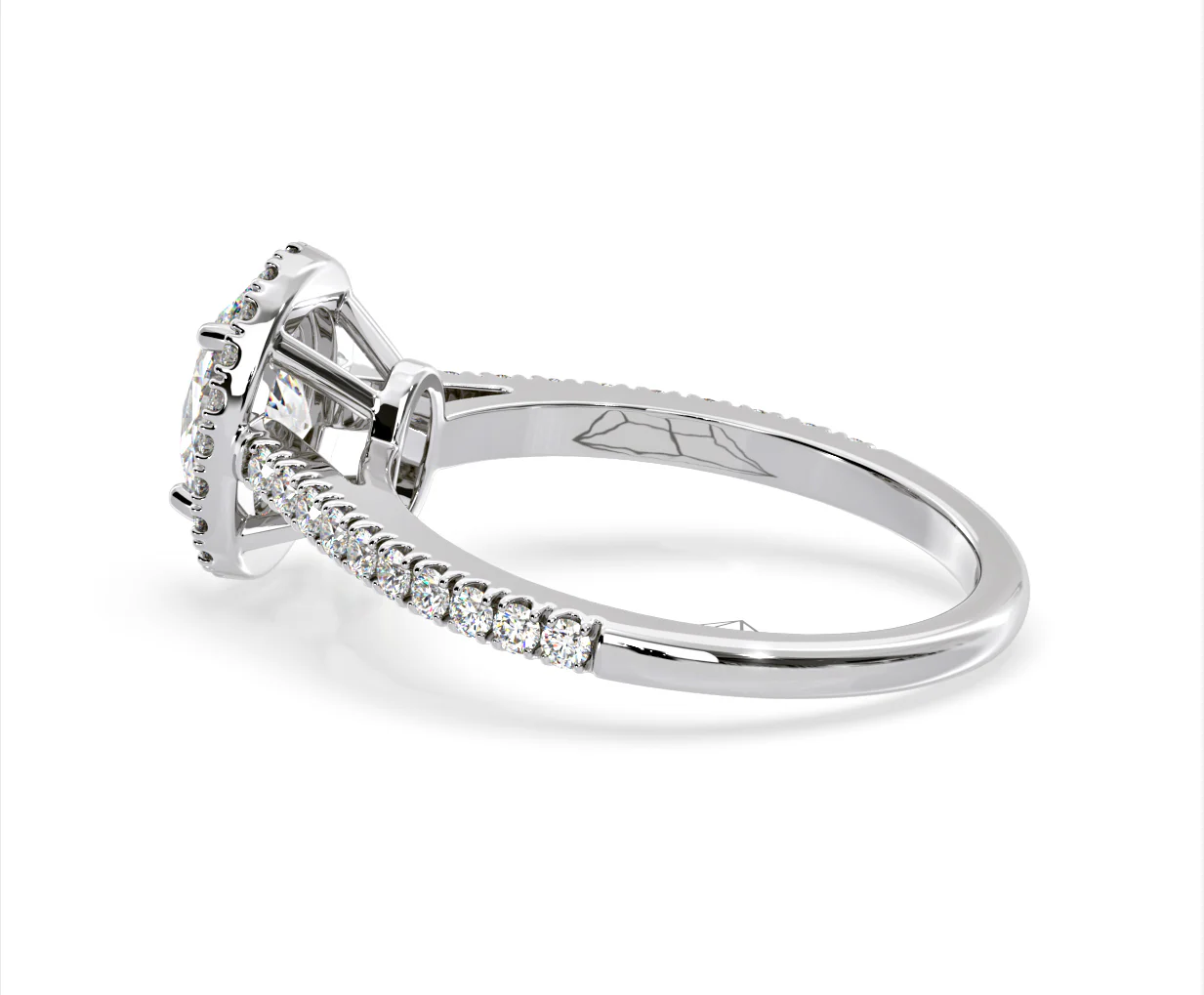 Georgina GIA Oval Diamond Halo Engagement Ring Platinum 1.55ct G/VS1 - Image 32