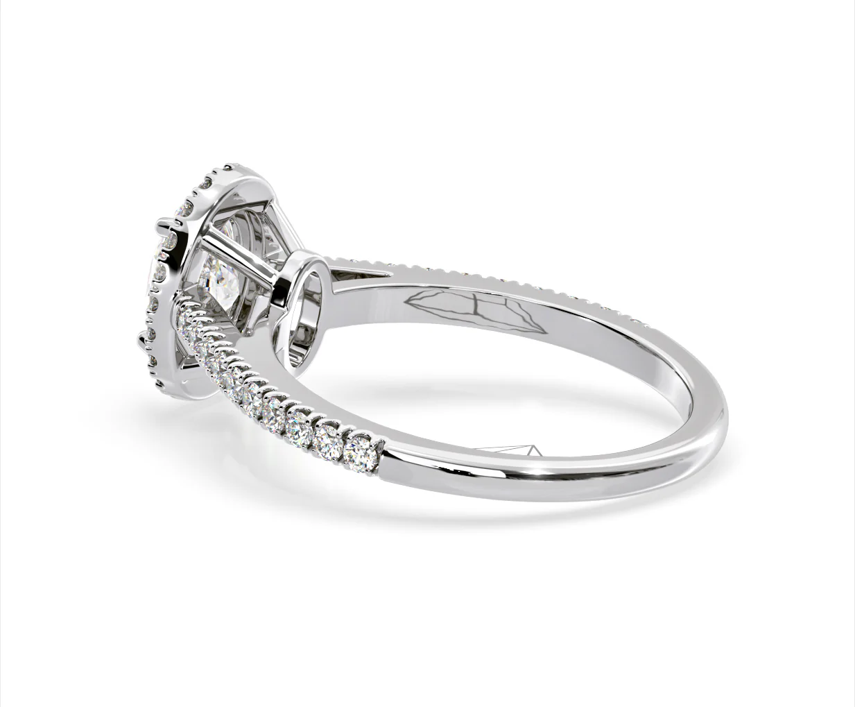 Georgina GIA Oval Diamond Halo Engagement Ring Platinum 1.55ct G/VS1 - Image 34