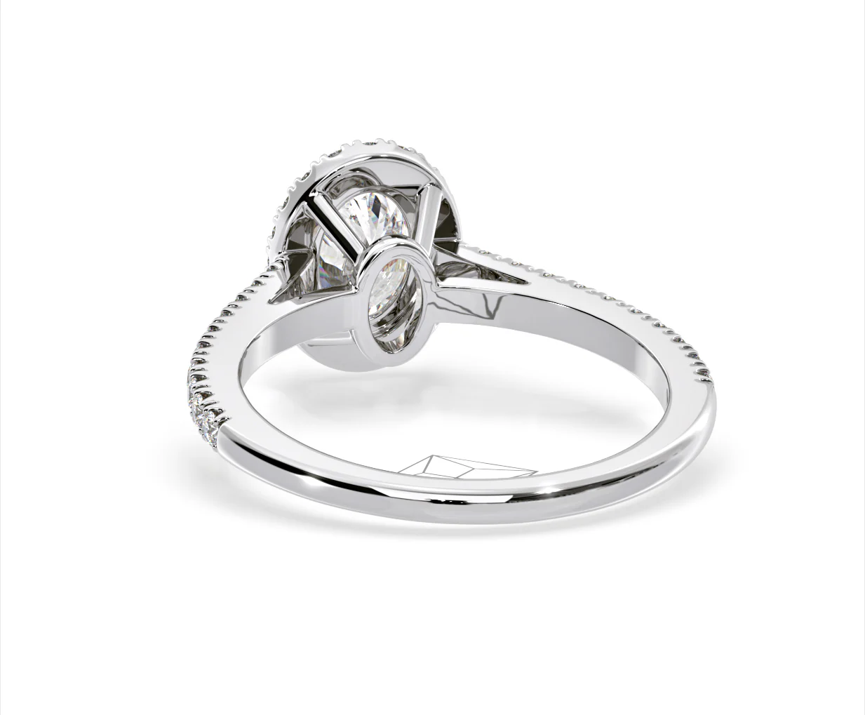 Georgina GIA Oval Diamond Halo Engagement Ring Platinum 1.55ct G/VS1 - Image 43