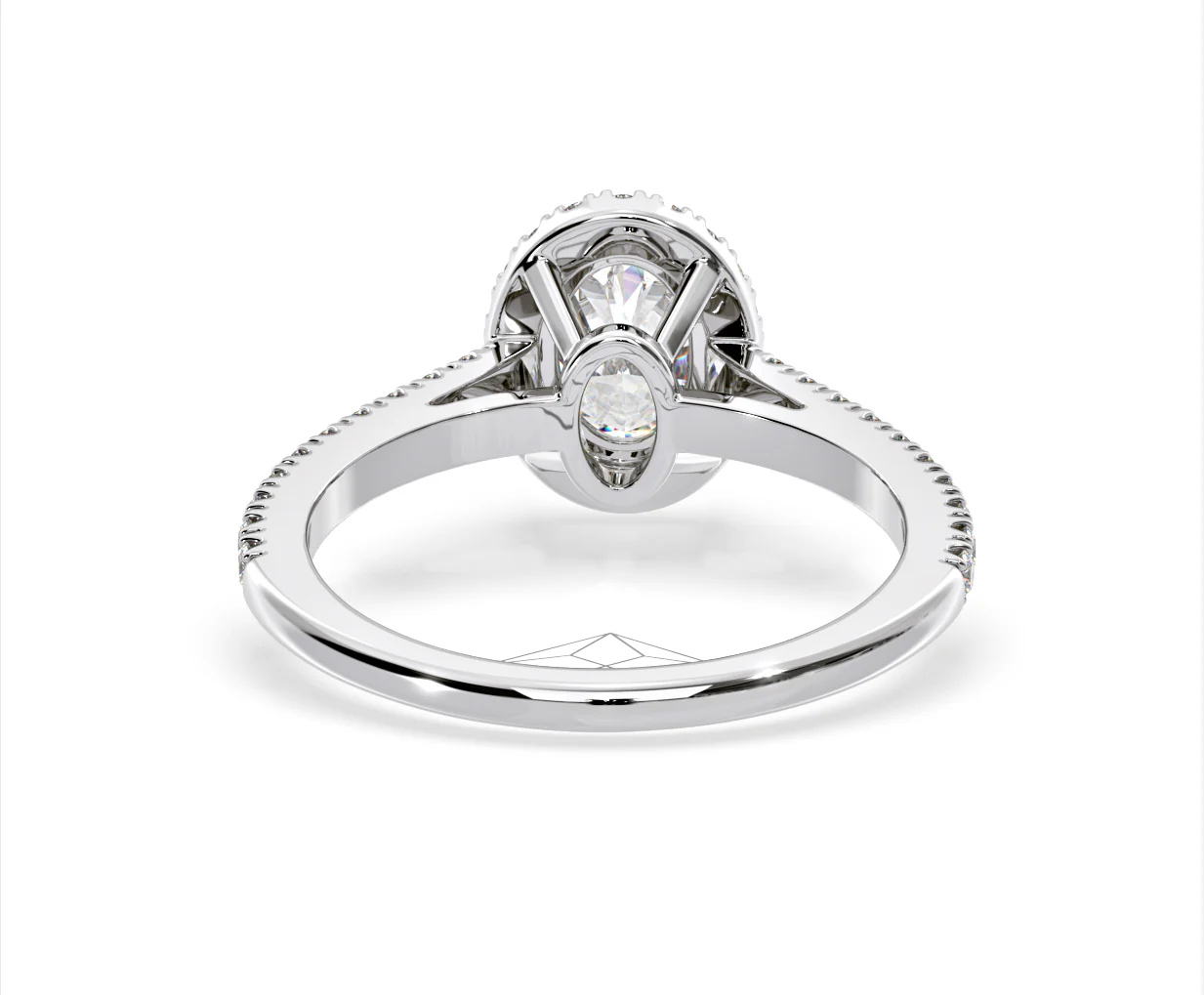 Georgina GIA Oval Diamond Halo Engagement Ring Platinum 1.55ct G/VS1 - Image 47