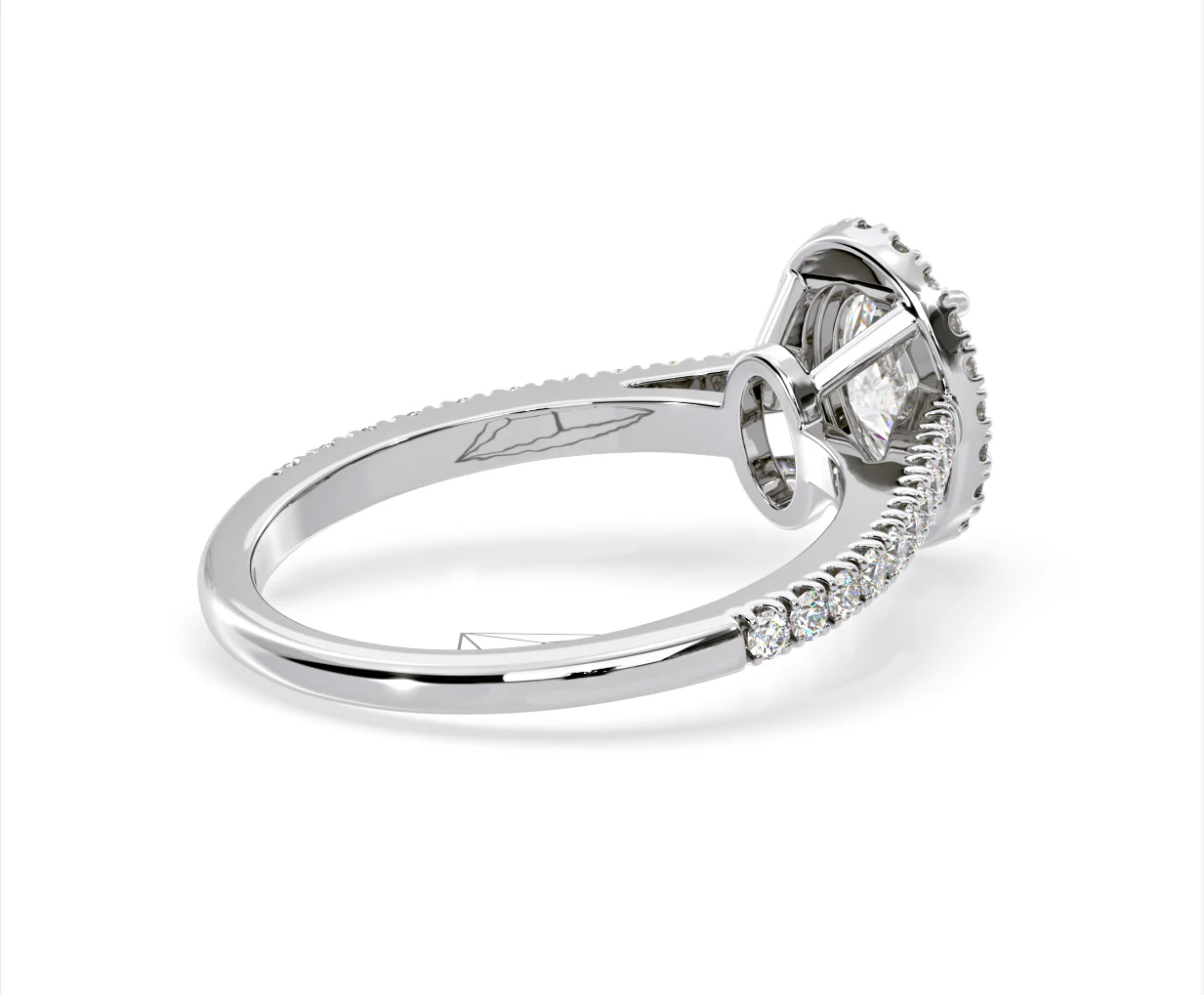 Georgina GIA Oval Diamond Halo Engagement Ring Platinum 1.55ct G/VS1 - Image 57