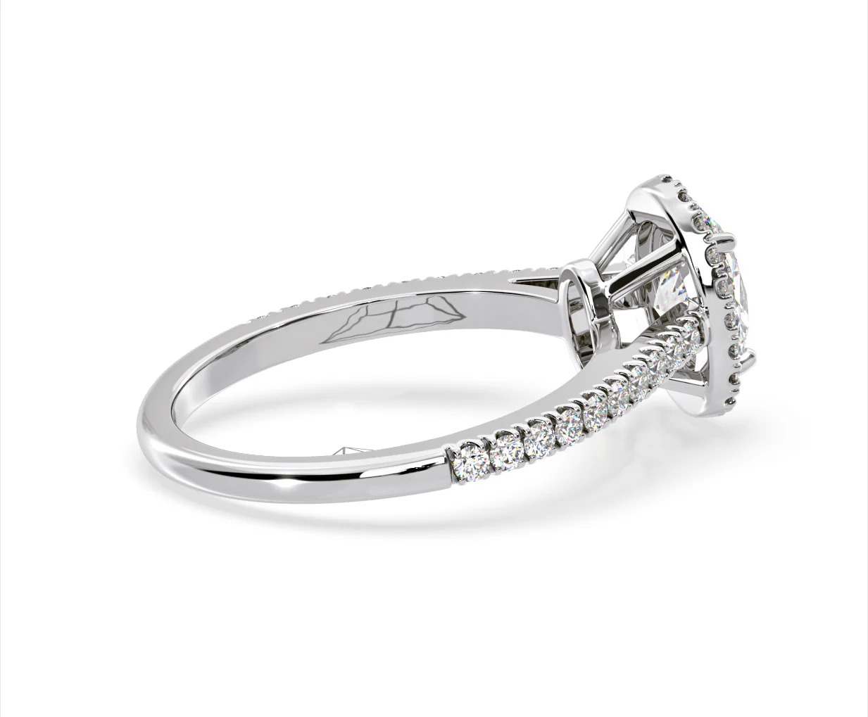 Georgina GIA Oval Diamond Halo Engagement Ring Platinum 1.55ct G/VS1 - Image 61