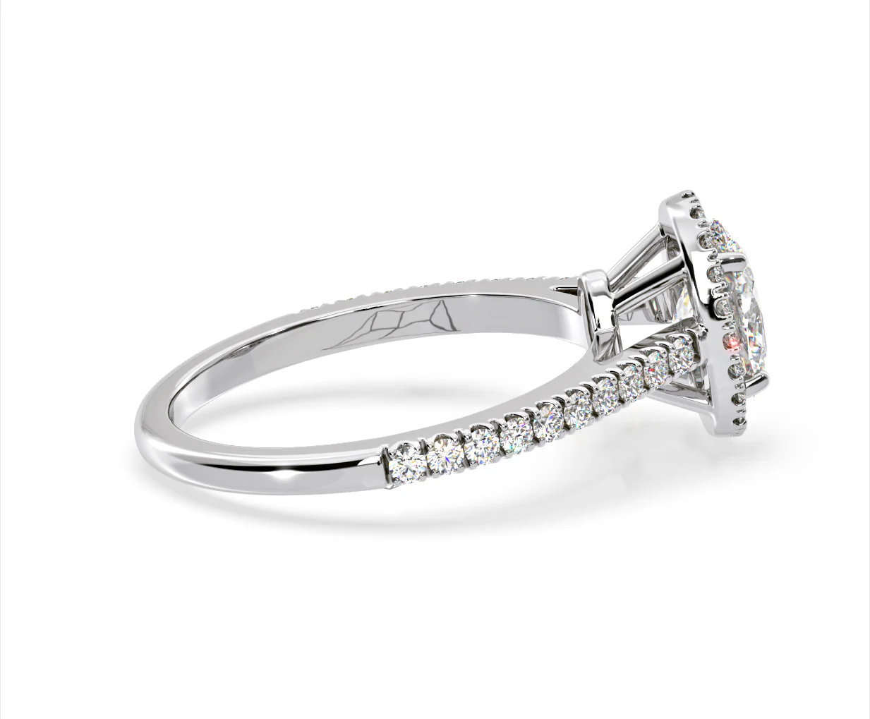 Georgina GIA Oval Diamond Halo Engagement Ring Platinum 1.55ct G/VS1 - Image 64