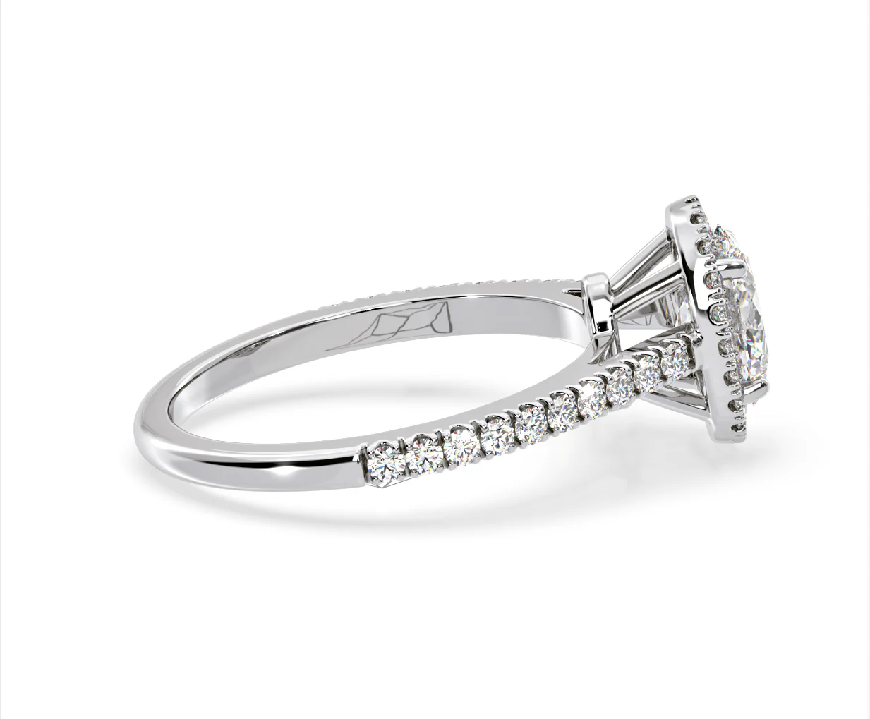 Georgina GIA Oval Diamond Halo Engagement Ring Platinum 1.55ct G/VS1 - Image 65