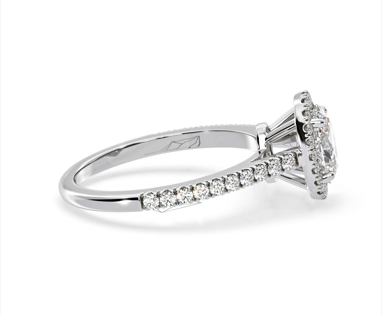 Georgina GIA Oval Diamond Halo Engagement Ring Platinum 1.55ct G/VS1 - Image 67
