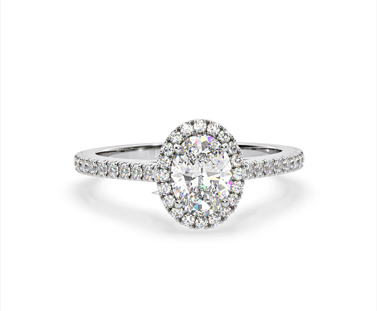 Georgina GIA Oval Diamond Halo Engagement Ring Platinum 1.55ct G/VS1 - Image 85