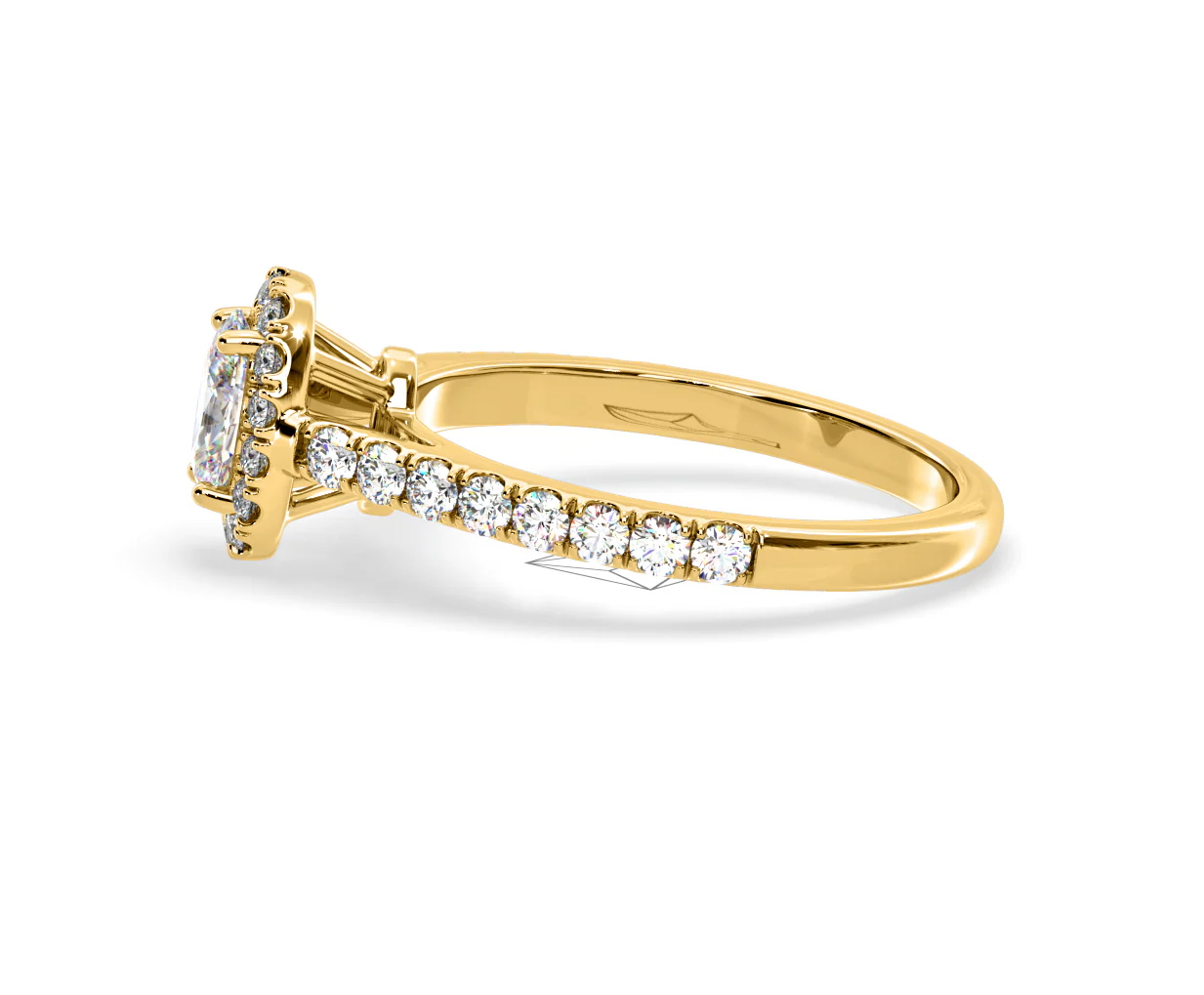 Georgina Lab Oval Diamond Halo Engagement Ring 18K Gold 1.00ct F/VS1 - Image 107