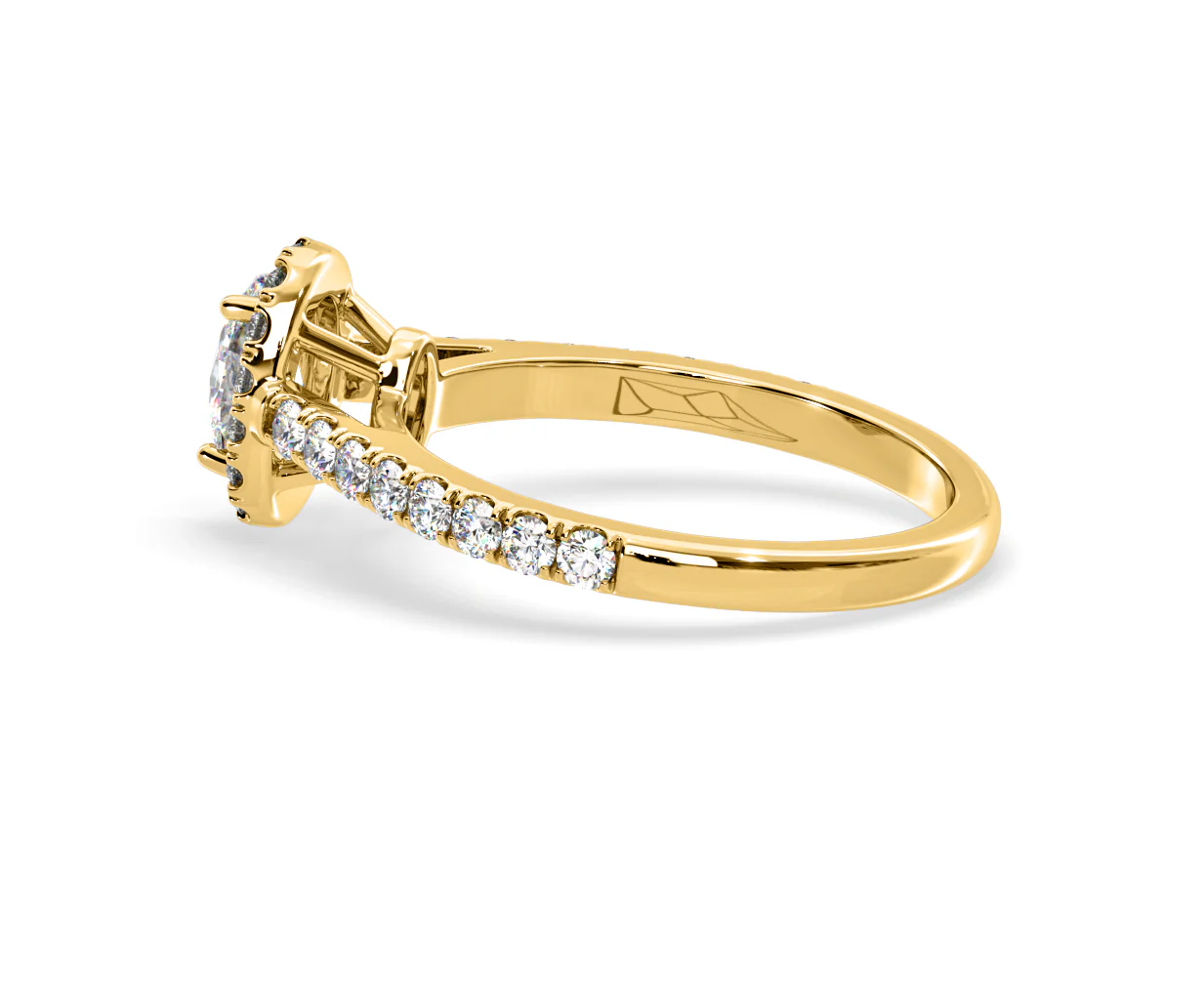 Georgina Lab Oval Diamond Halo Engagement Ring 18K Gold 1.00ct F/VS1 - Image 112