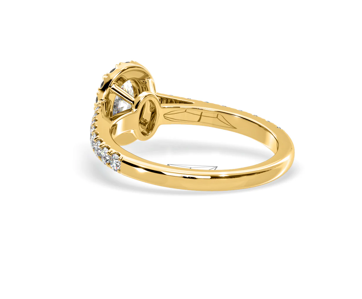 Georgina Lab Oval Diamond Halo Engagement Ring 18K Gold 1.00ct F/VS1 - Image 120