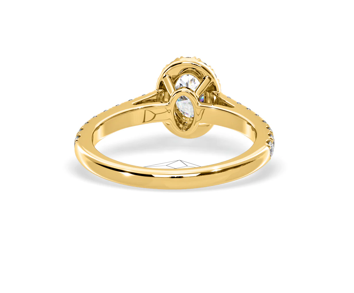 Georgina Lab Oval Diamond Halo Engagement Ring 18K Gold 1.00ct F/VS1 - Image 129