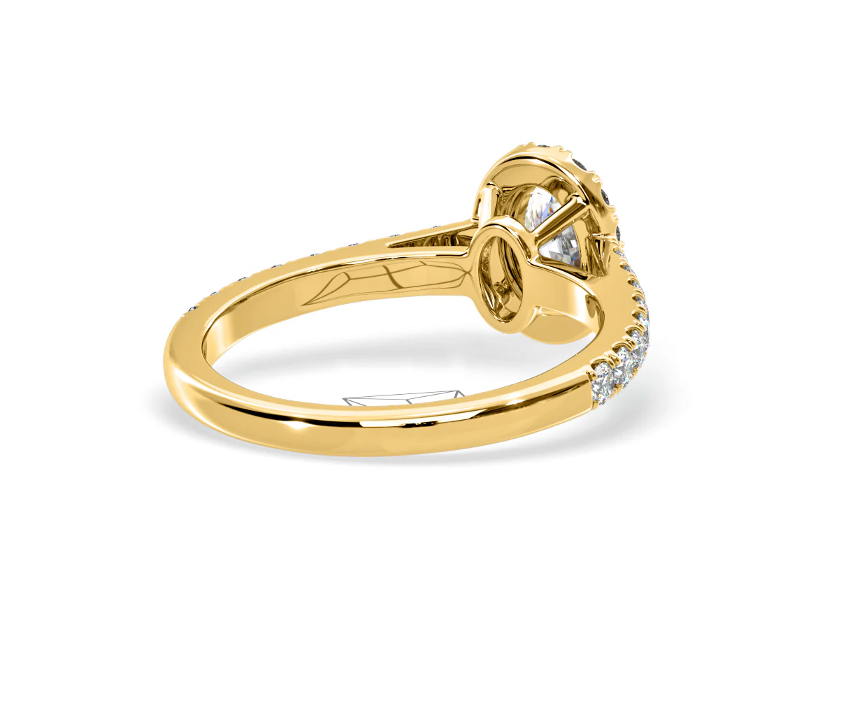 Georgina Lab Oval Diamond Halo Engagement Ring 18K Gold 1.00ct F/VS1 - Image 134