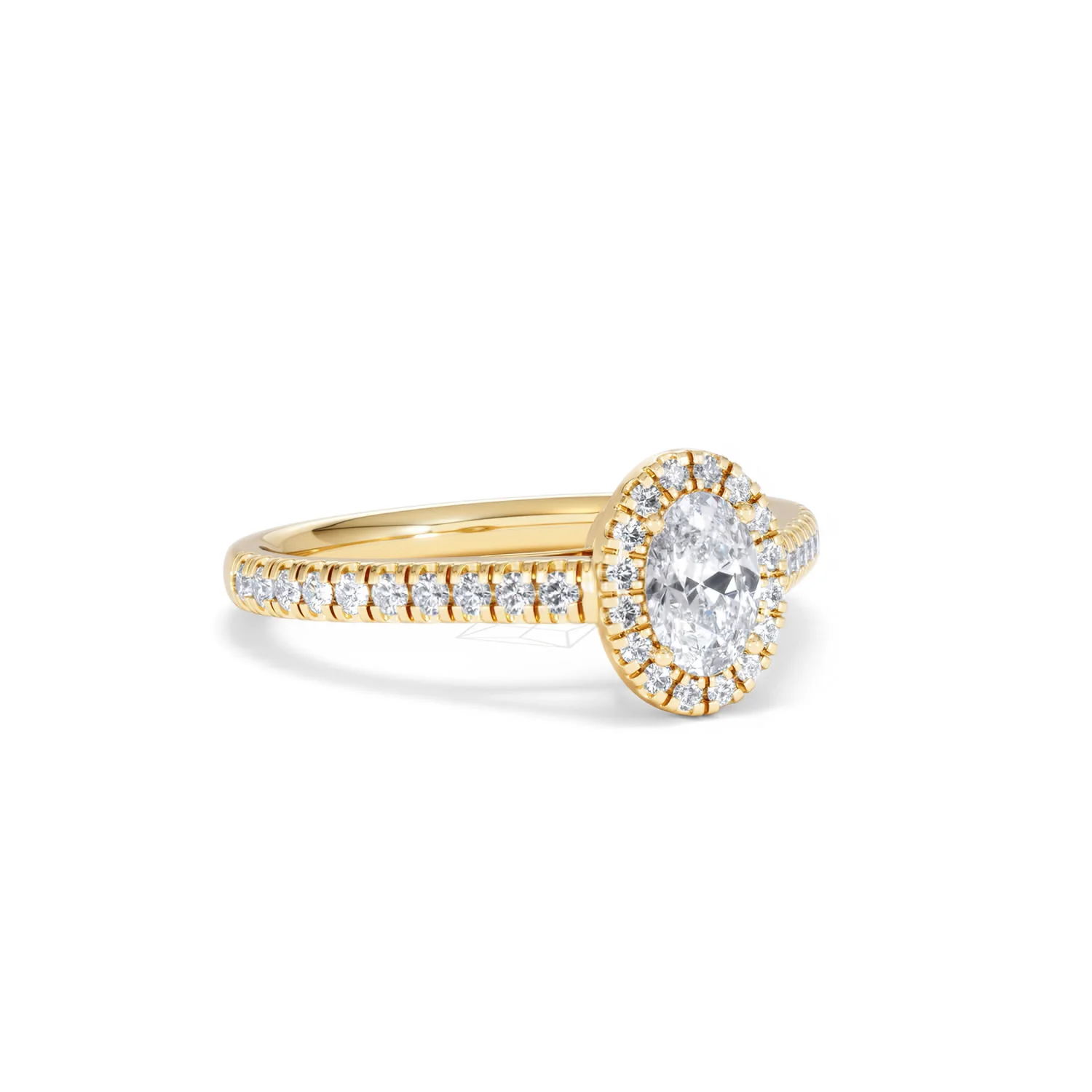 Georgina Lab Oval Diamond Halo Engagement Ring 18K Gold 1.00ct F/VS1 - Image 14