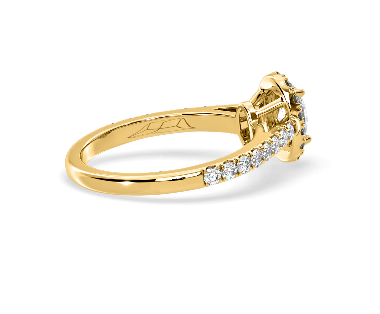 Georgina Lab Oval Diamond Halo Engagement Ring 18K Gold 1.00ct F/VS1 - Image 141