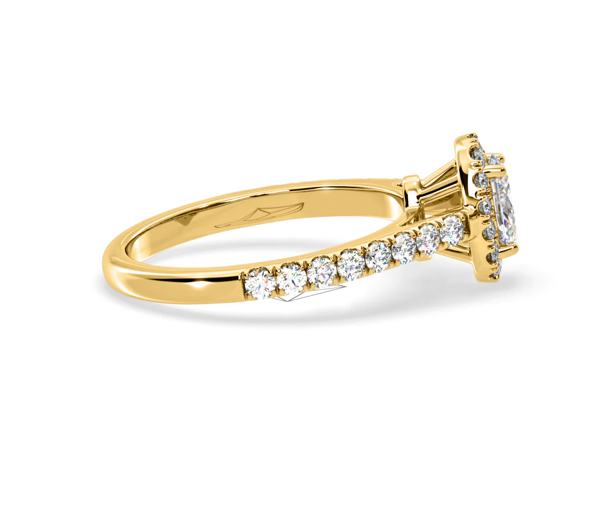 Georgina Lab Oval Diamond Halo Engagement Ring 18K Gold 1.00ct F/VS1 - Image 147