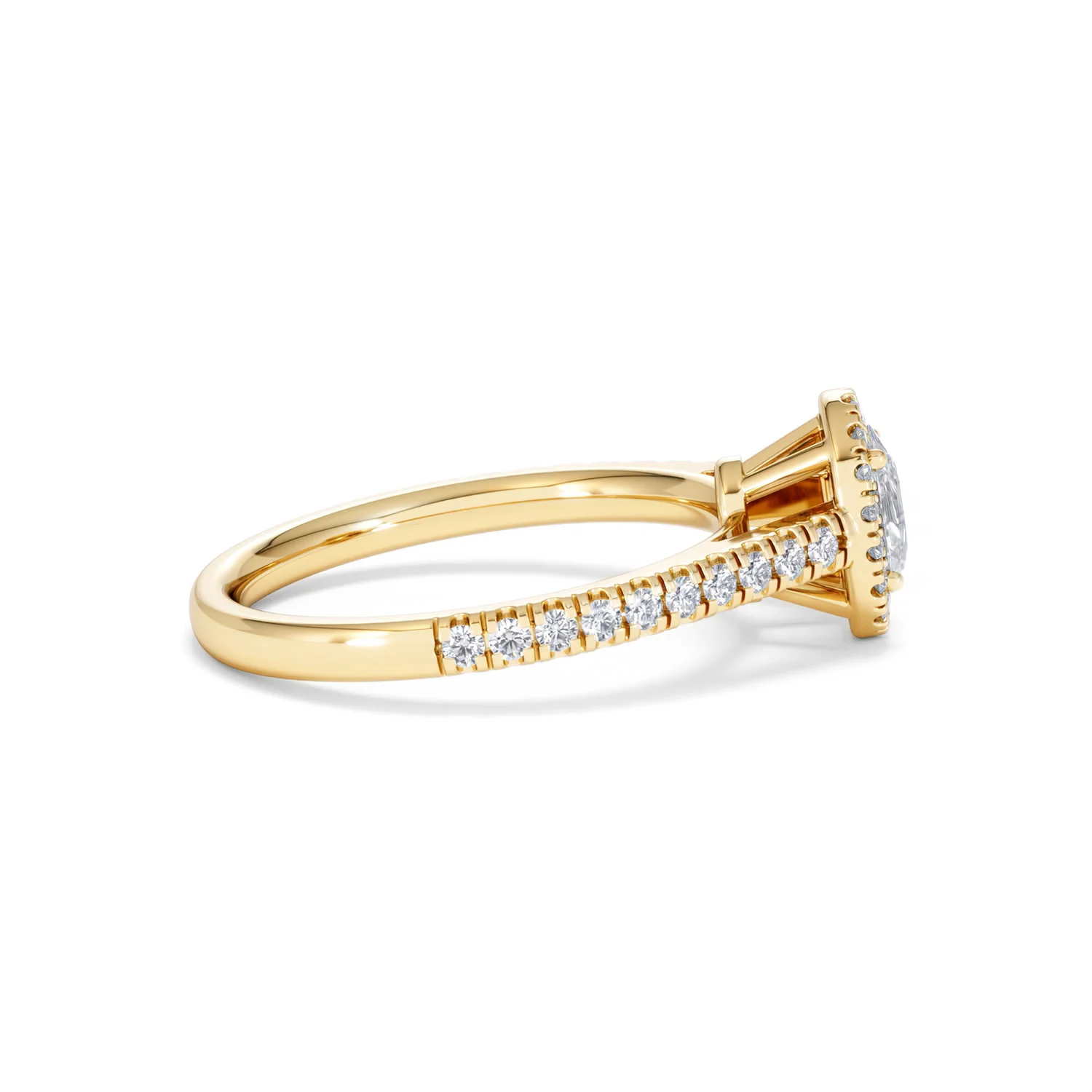 Georgina Lab Oval Diamond Halo Engagement Ring 18K Gold 1.00ct F/VS1 - Image 28