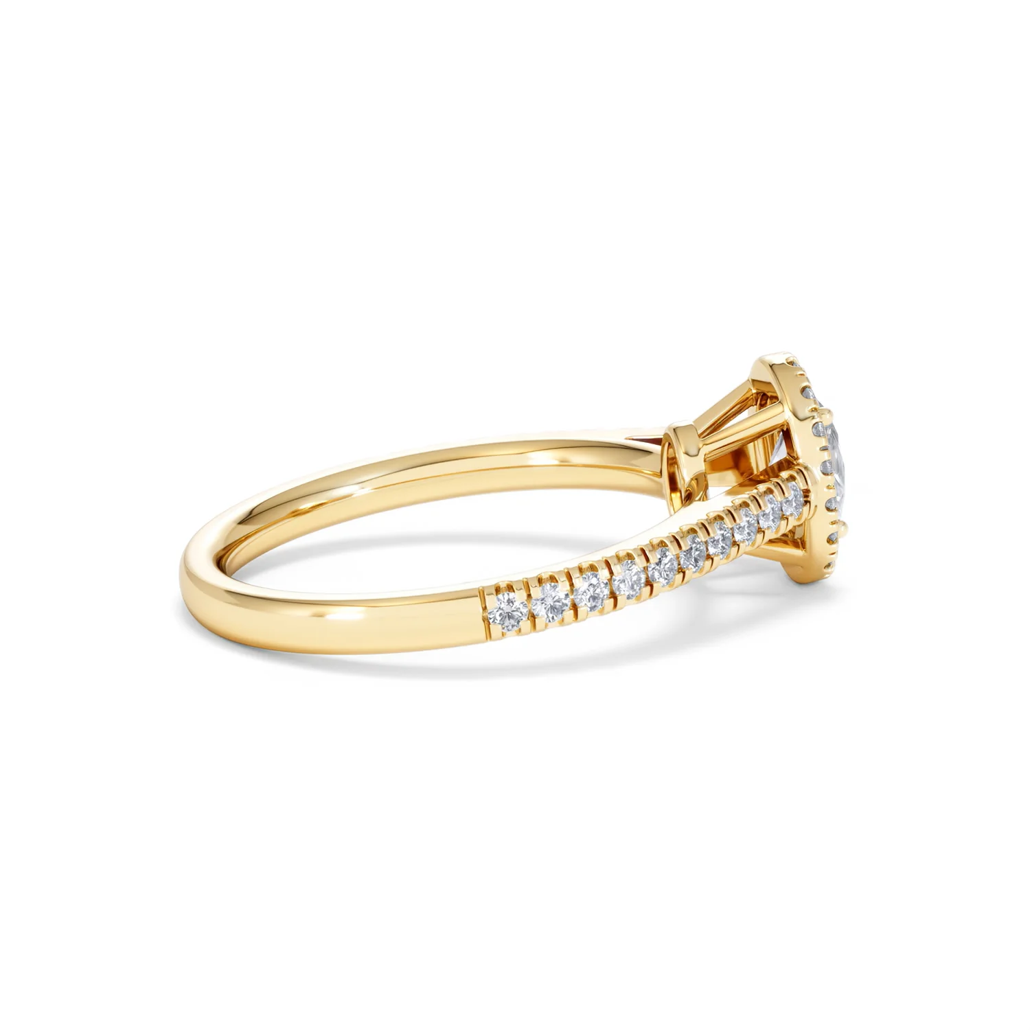 Georgina Lab Oval Diamond Halo Engagement Ring 18K Gold 1.00ct F/VS1 - Image 31