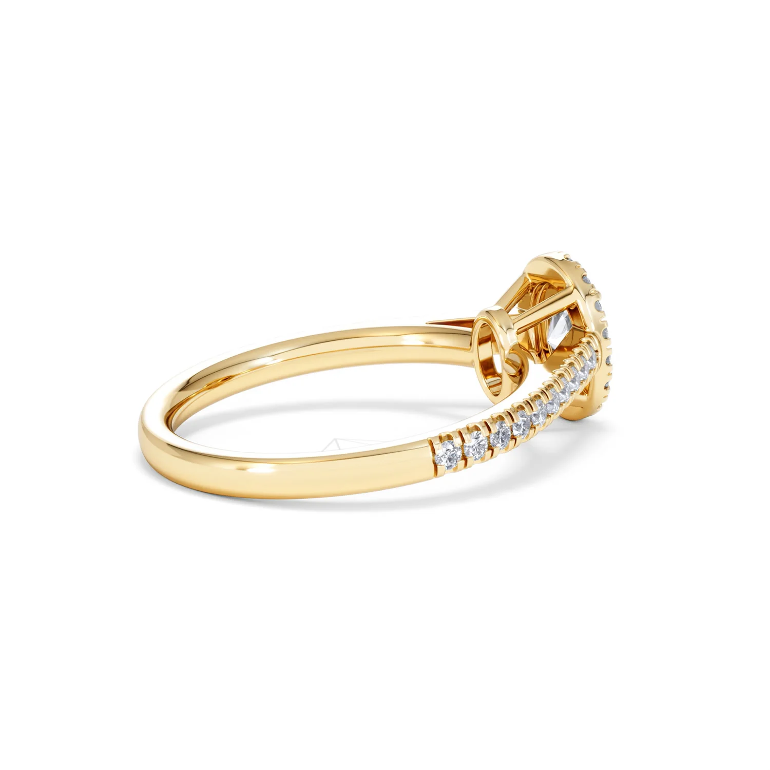 Georgina Lab Oval Diamond Halo Engagement Ring 18K Gold 1.00ct F/VS1 - Image 35