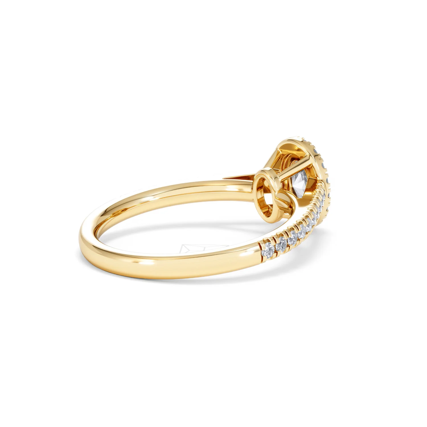 Georgina Lab Oval Diamond Halo Engagement Ring 18K Gold 1.00ct F/VS1 - Image 37
