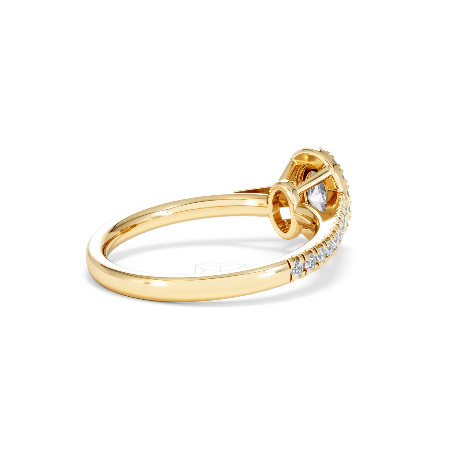 Georgina Lab Oval Diamond Halo Engagement Ring 18K Gold 1.00ct F/VS1 - Image 38