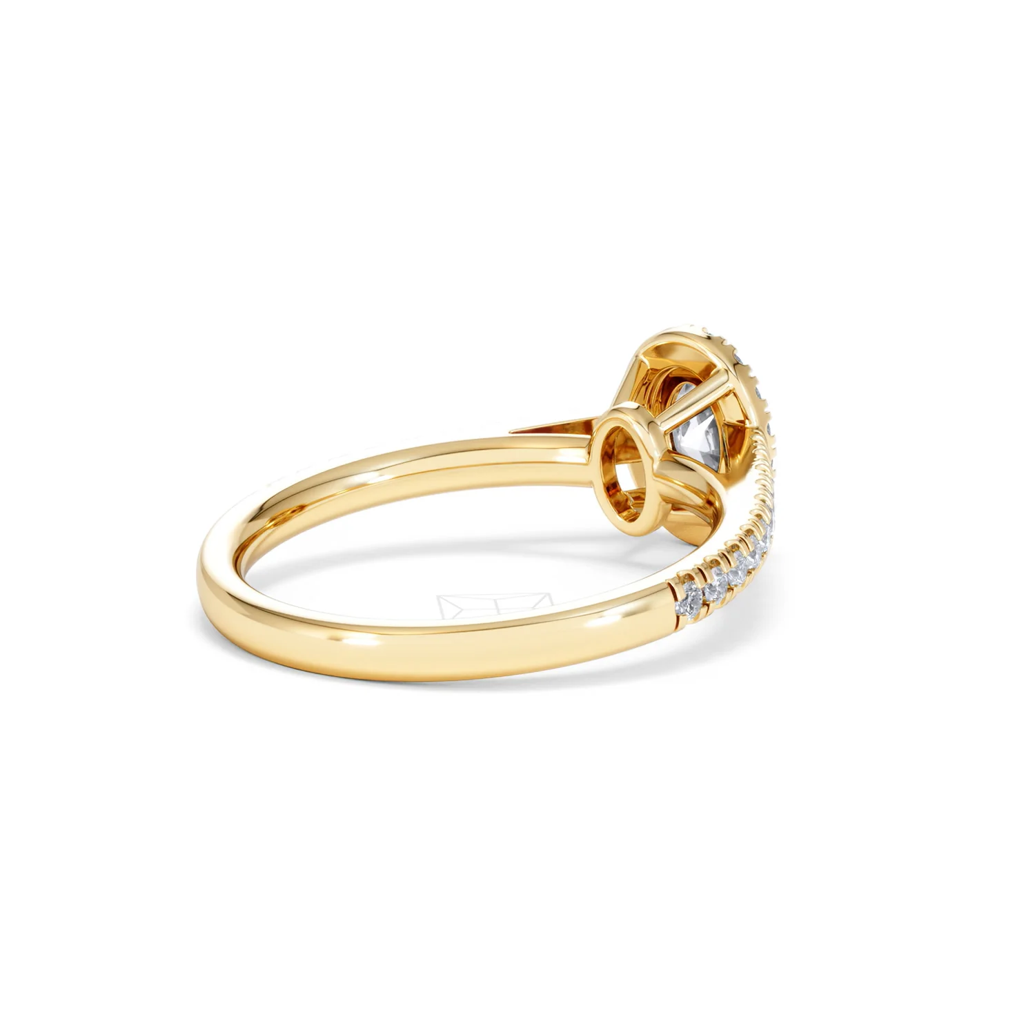 Georgina Lab Oval Diamond Halo Engagement Ring 18K Gold 1.00ct F/VS1 - Image 39