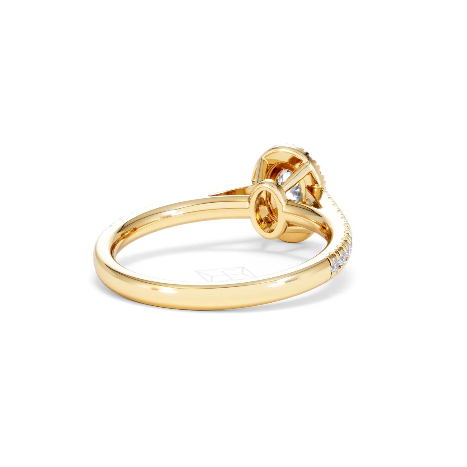 Georgina Lab Oval Diamond Halo Engagement Ring 18K Gold 1.00ct F/VS1 - Image 42