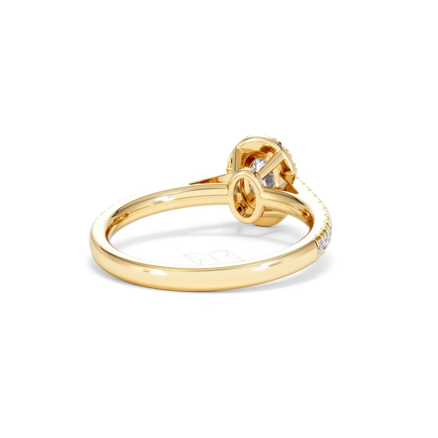 Georgina Lab Oval Diamond Halo Engagement Ring 18K Gold 1.00ct F/VS1 - Image 43