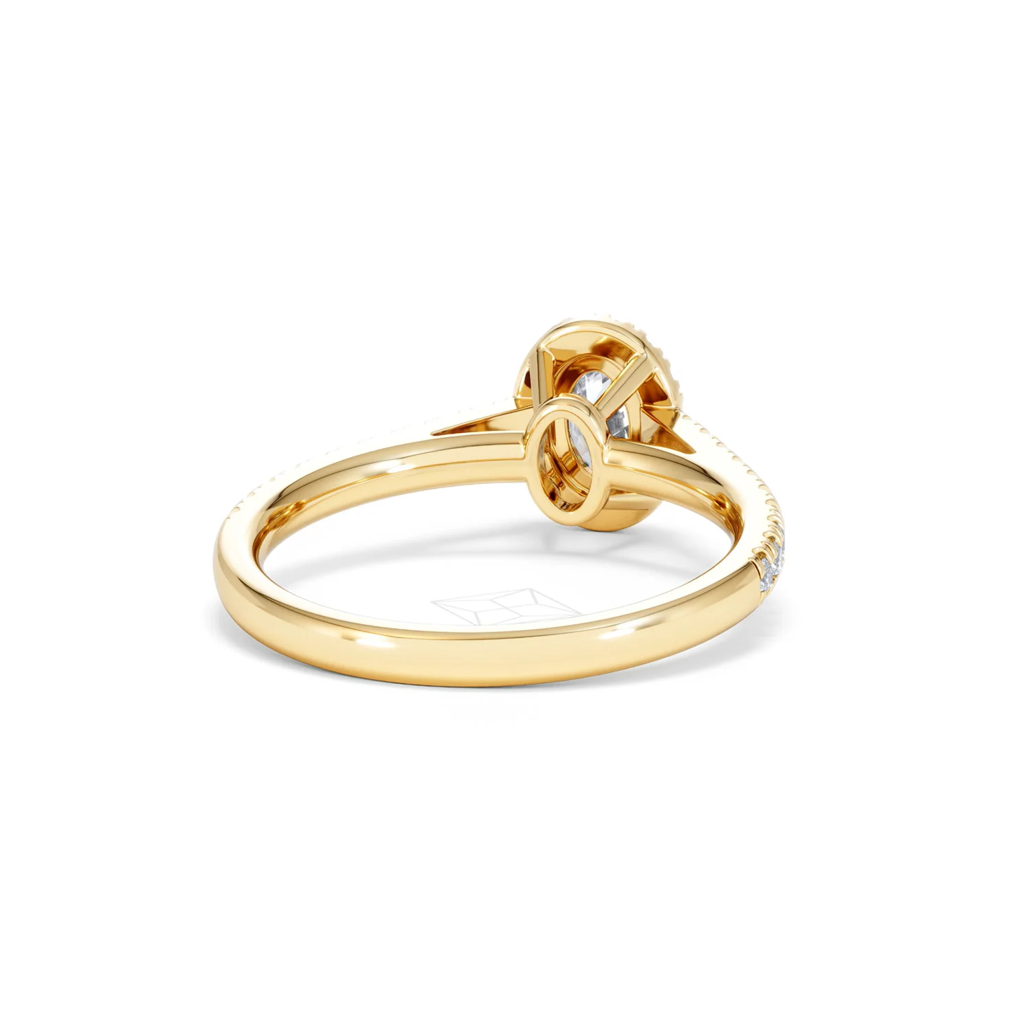Georgina Lab Oval Diamond Halo Engagement Ring 18K Gold 1.00ct F/VS1 - Image 44