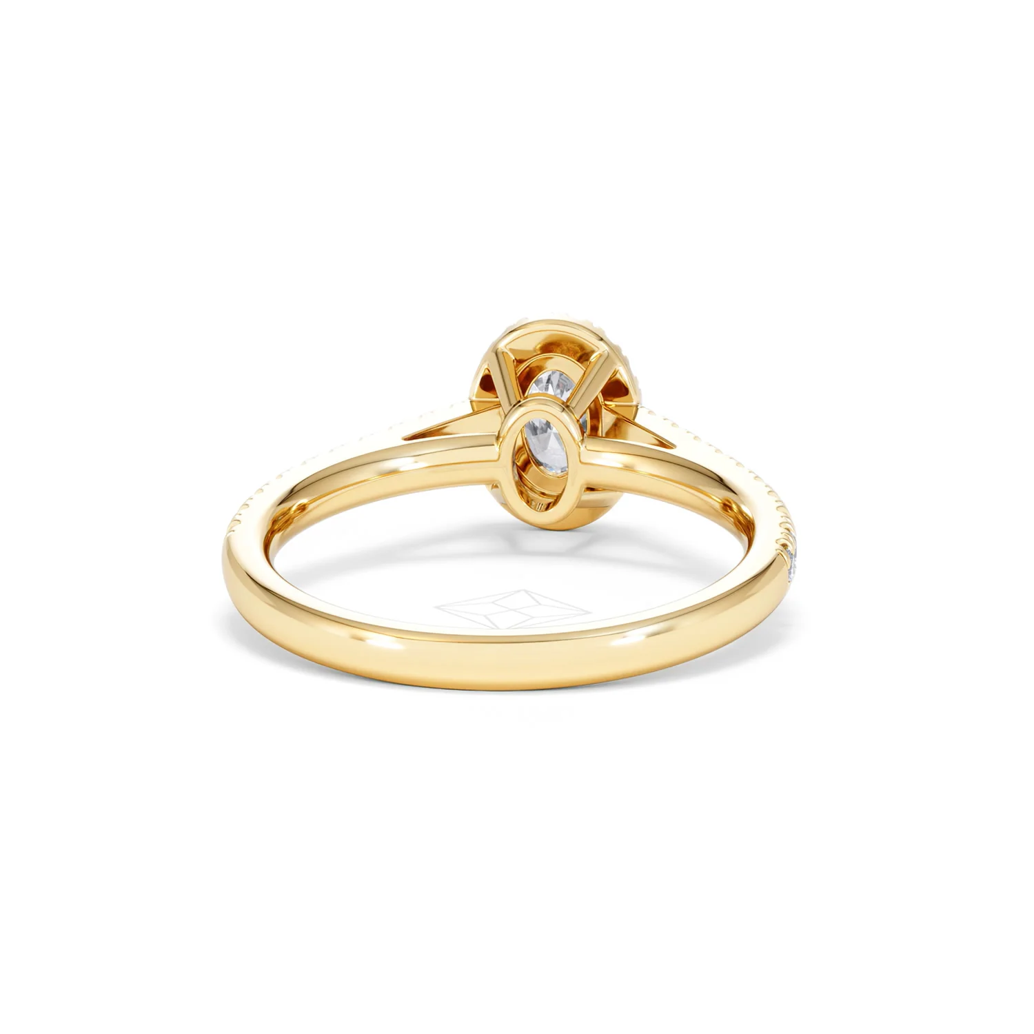 Georgina Lab Oval Diamond Halo Engagement Ring 18K Gold 1.00ct F/VS1 - Image 46