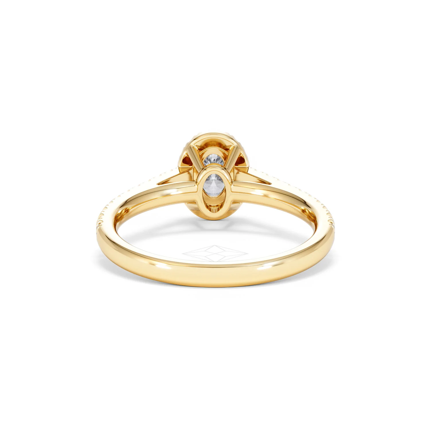 Georgina Lab Oval Diamond Halo Engagement Ring 18K Gold 1.00ct F/VS1 - Image 48