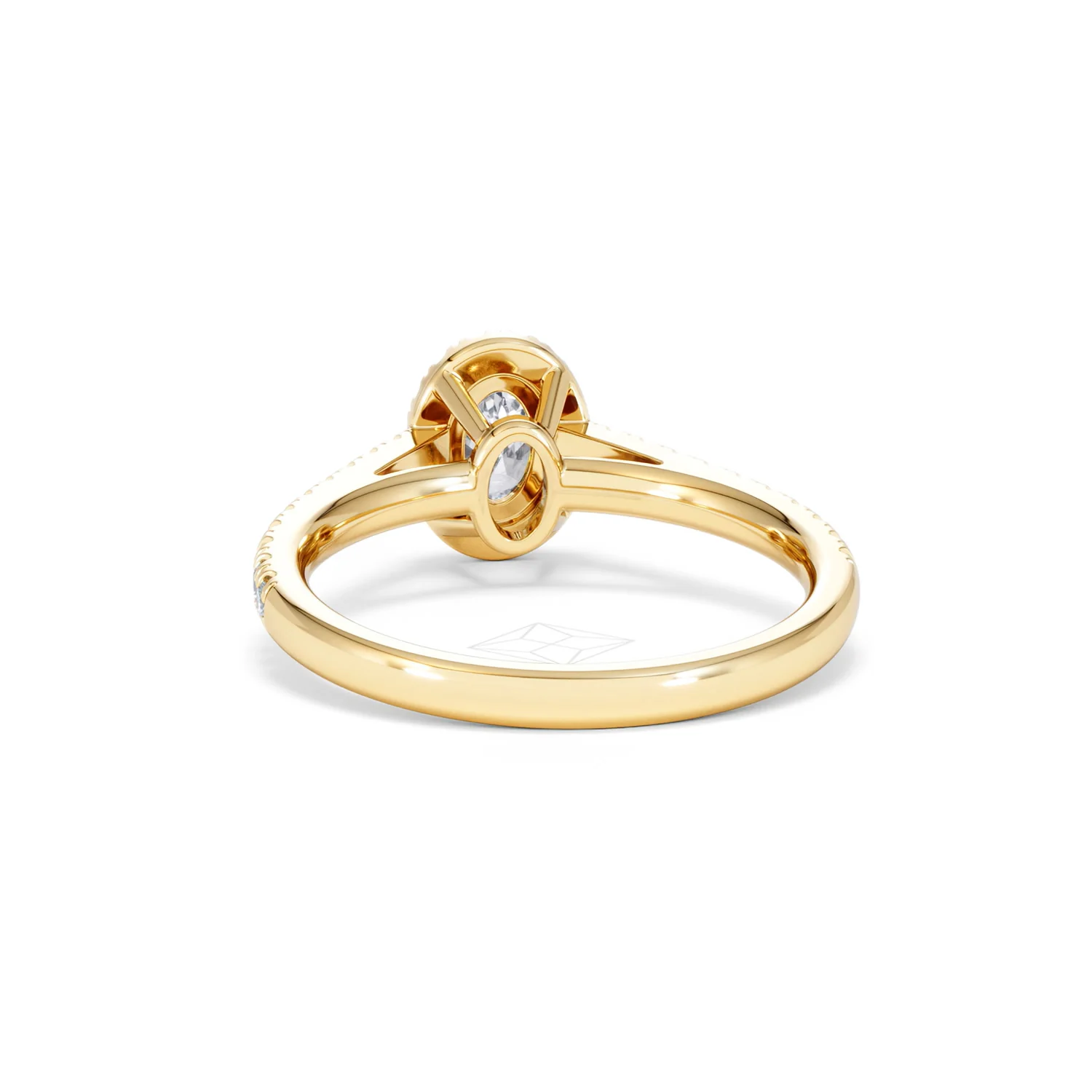 Georgina Lab Oval Diamond Halo Engagement Ring 18K Gold 1.00ct F/VS1 - Image 50