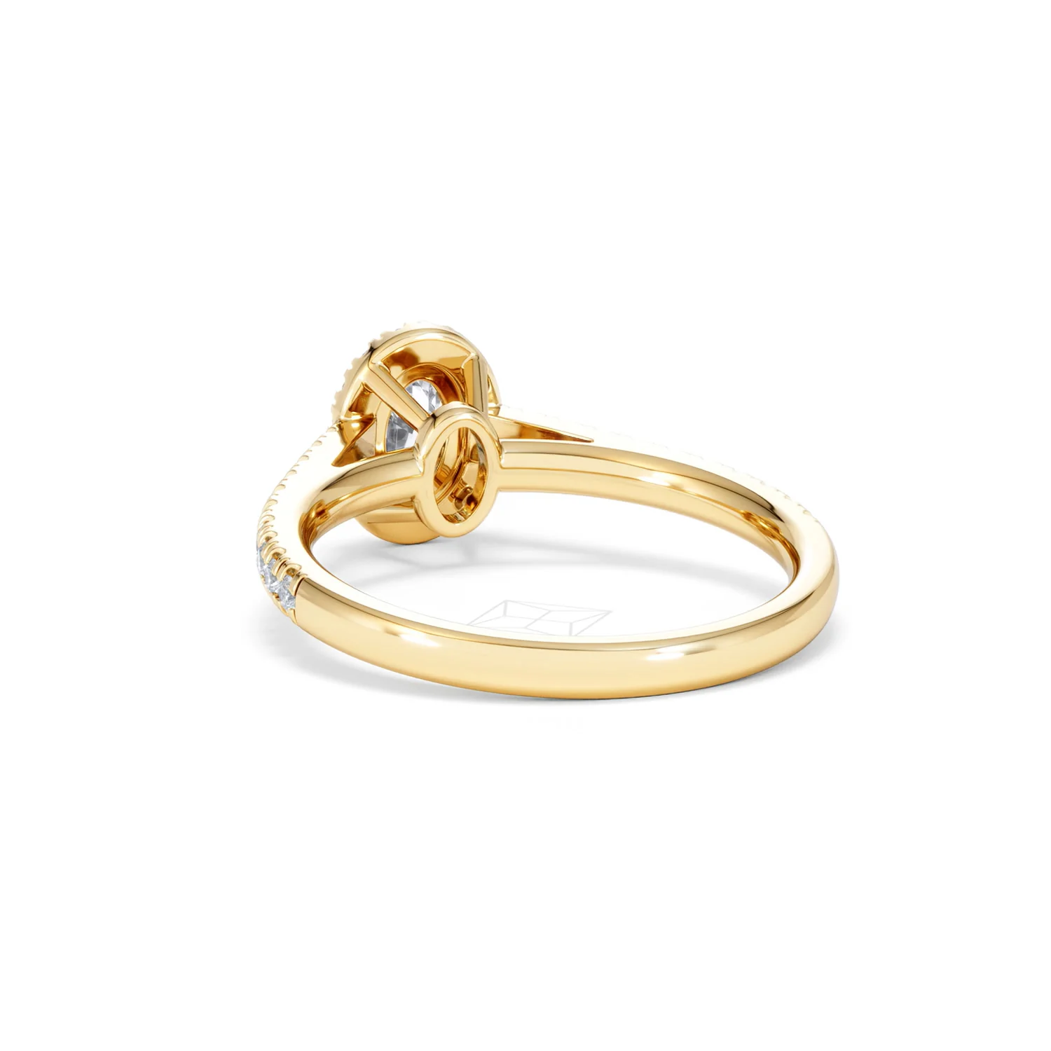 Georgina Lab Oval Diamond Halo Engagement Ring 18K Gold 1.00ct F/VS1 - Image 53