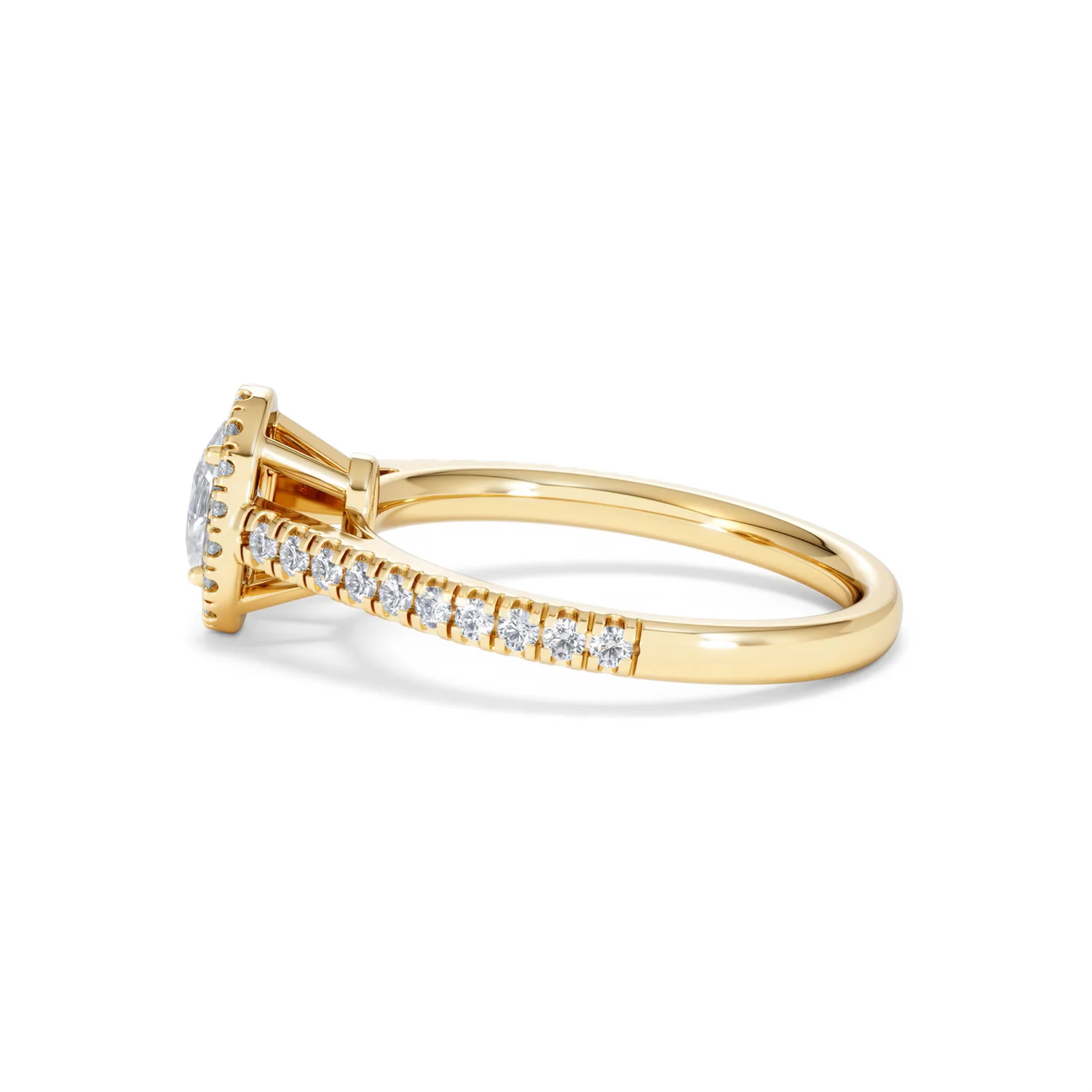 Georgina Lab Oval Diamond Halo Engagement Ring 18K Gold 1.00ct F/VS1 - Image 67