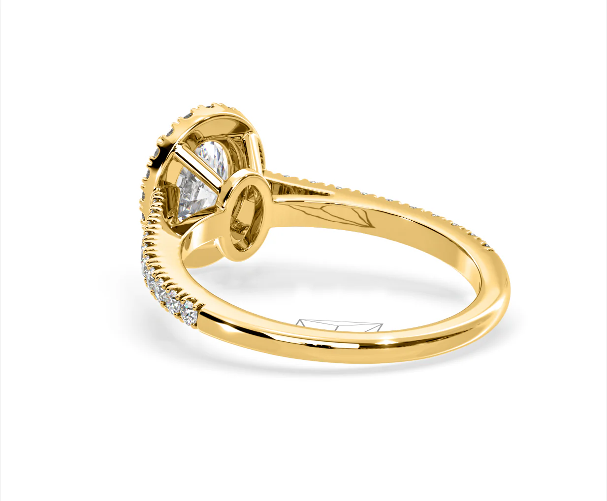 Georgina Lab Oval Diamond Halo Engagement Ring 18K Gold 1.55ct F/VS1 - Image 119