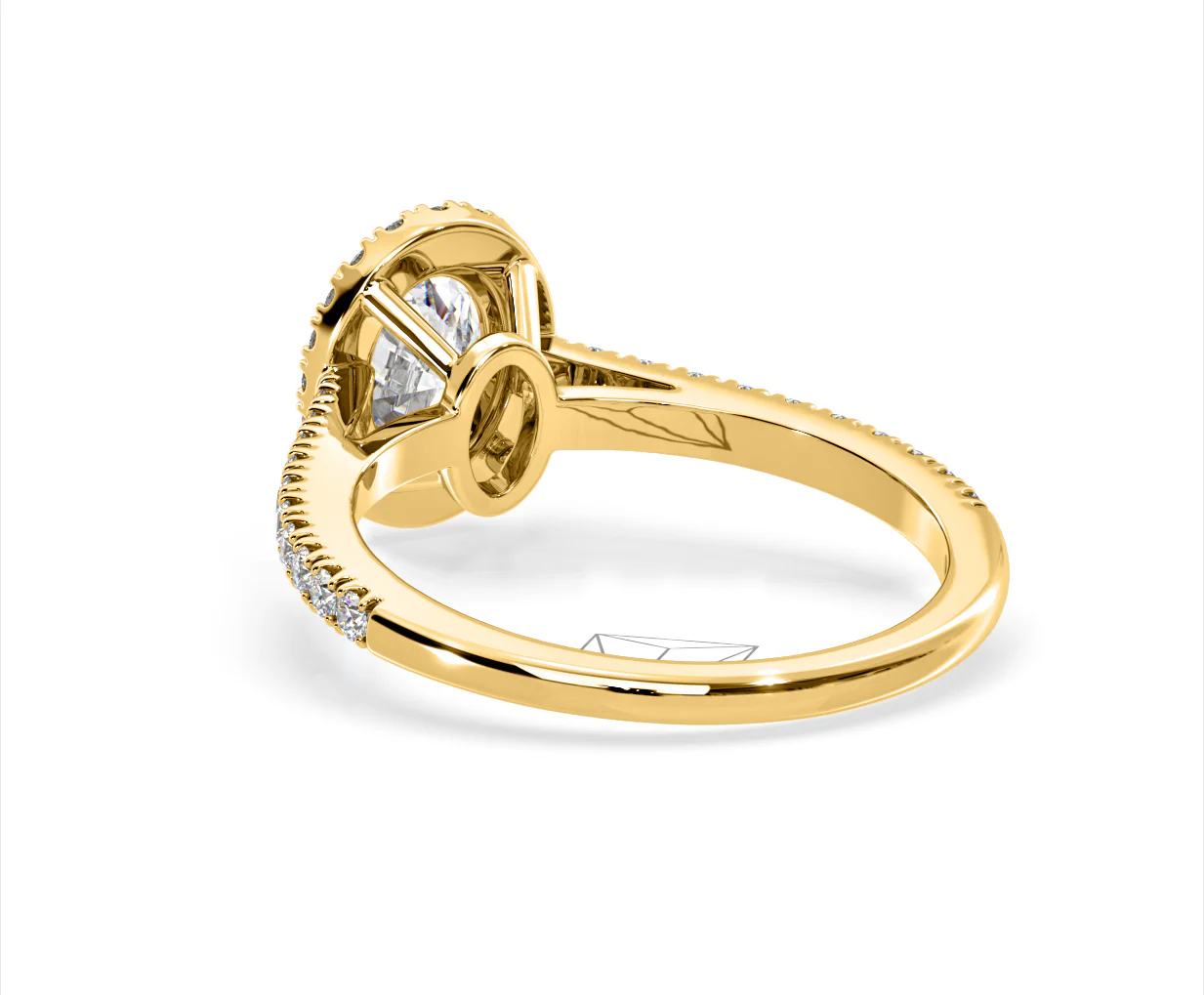 Georgina Lab Oval Diamond Halo Engagement Ring 18K Gold 1.55ct F/VS1 - Image 120