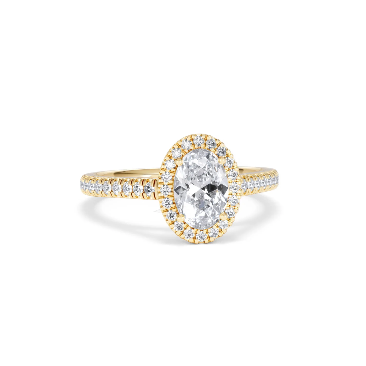 Georgina Lab Oval Diamond Halo Engagement Ring 18K Gold 1.55ct F/VS1 - Image 13