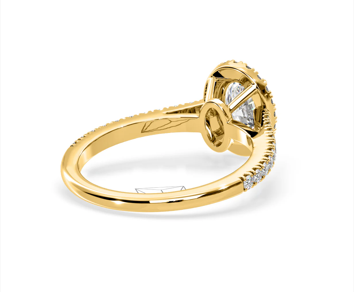 Georgina Lab Oval Diamond Halo Engagement Ring 18K Gold 1.55ct F/VS1 - Image 134