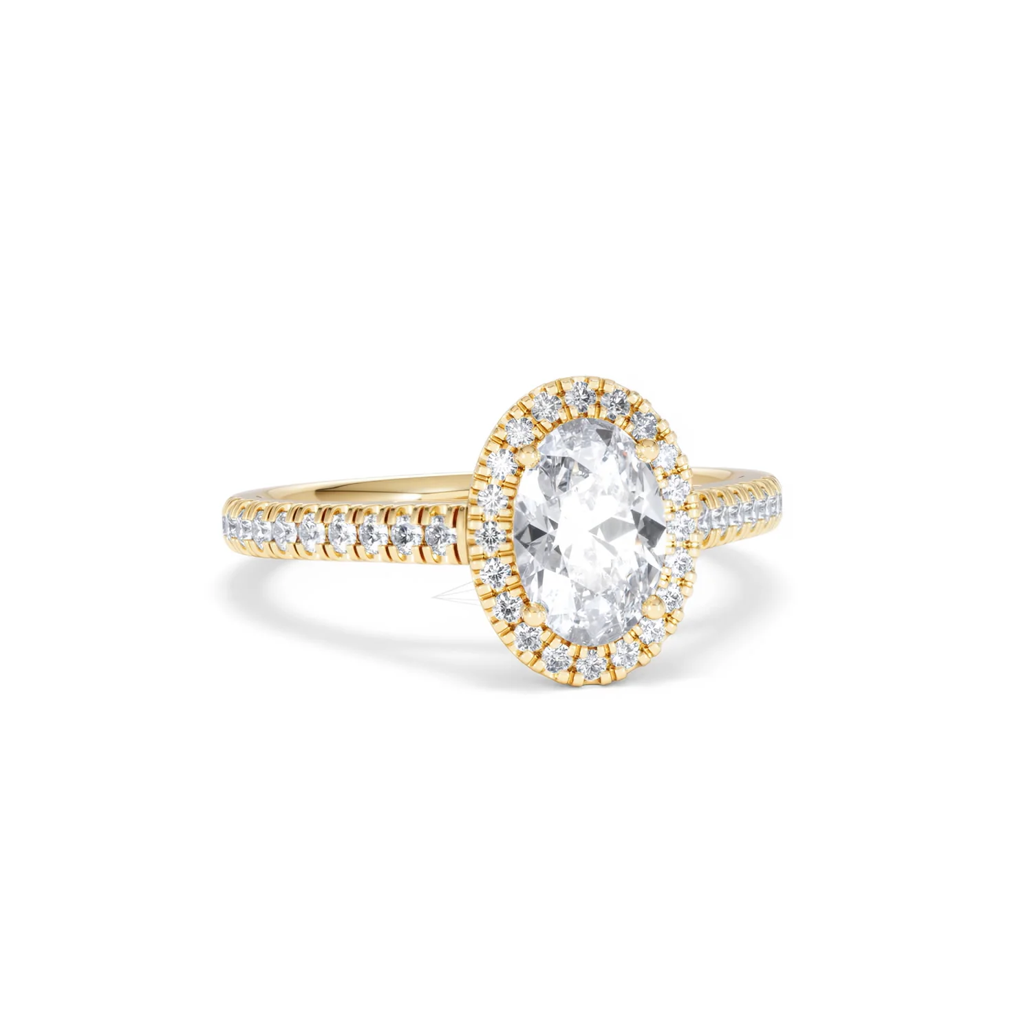 Georgina Lab Oval Diamond Halo Engagement Ring 18K Gold 1.55ct F/VS1 - Image 14