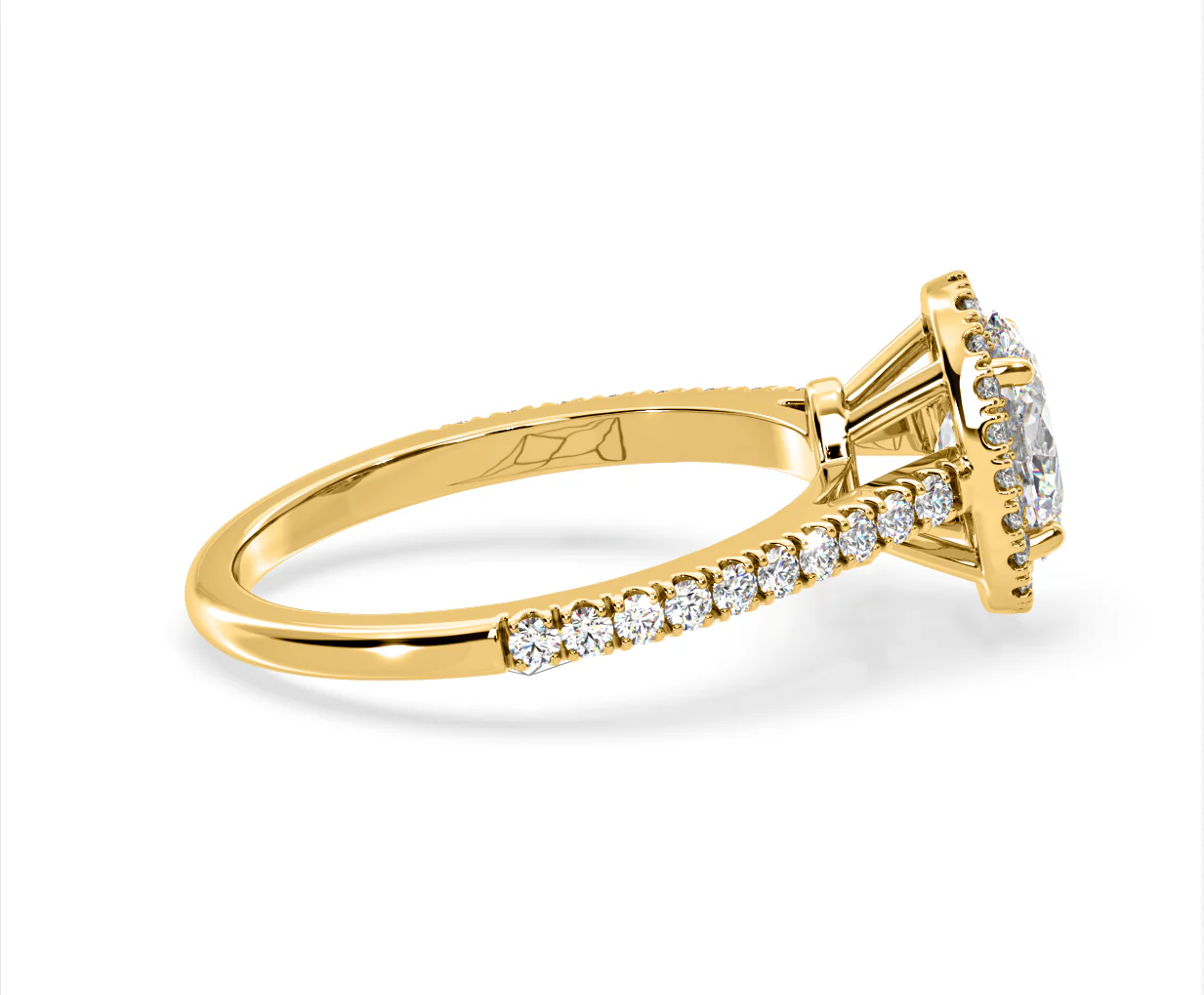 Georgina Lab Oval Diamond Halo Engagement Ring 18K Gold 1.55ct F/VS1 - Image 145