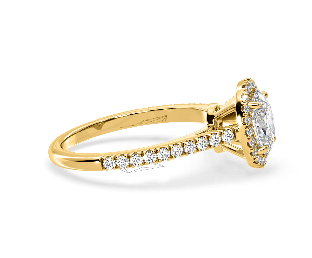 Georgina Lab Oval Diamond Halo Engagement Ring 18K Gold 1.55ct F/VS1 - Image 149
