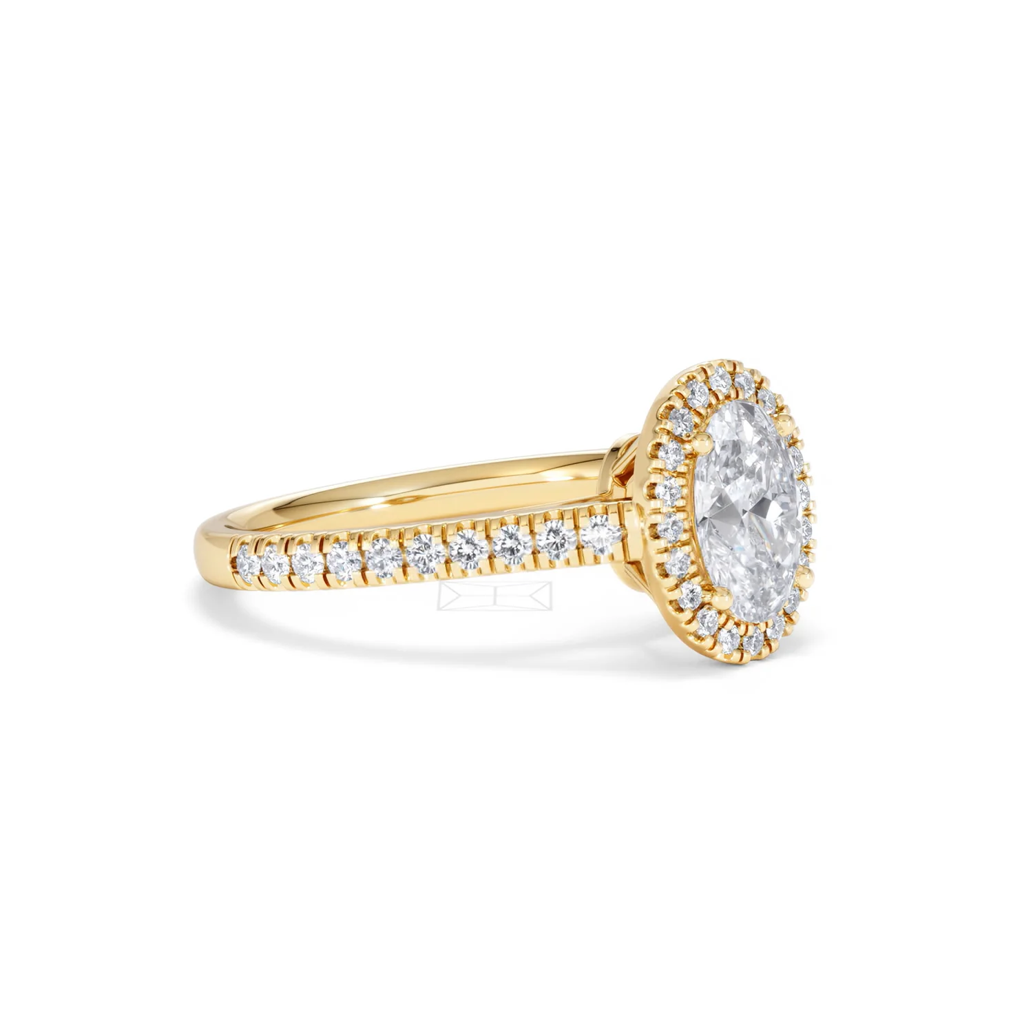 Georgina Lab Oval Diamond Halo Engagement Ring 18K Gold 1.55ct F/VS1 - Image 21